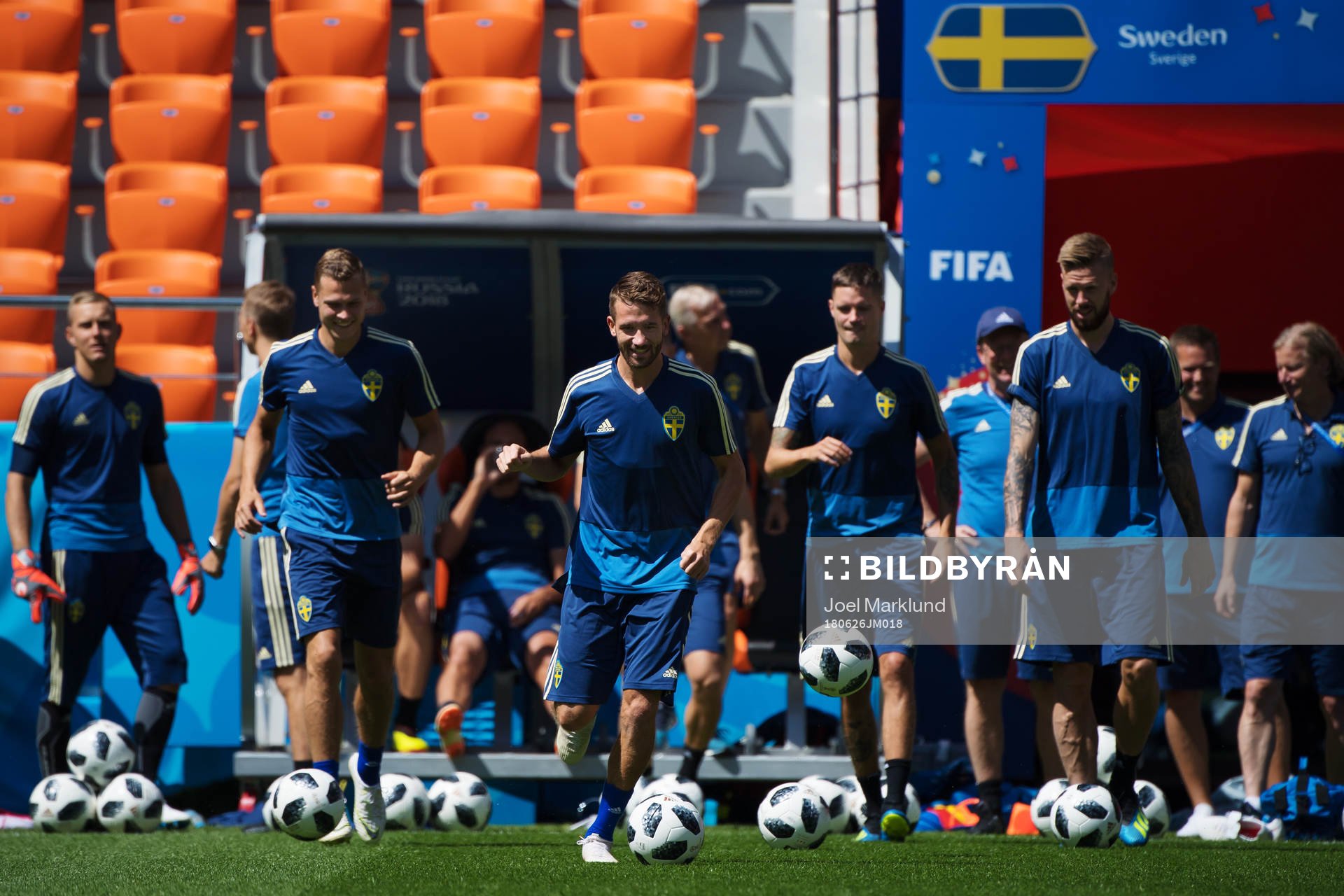 Marcus Rohdén of the Swedish national football team at a