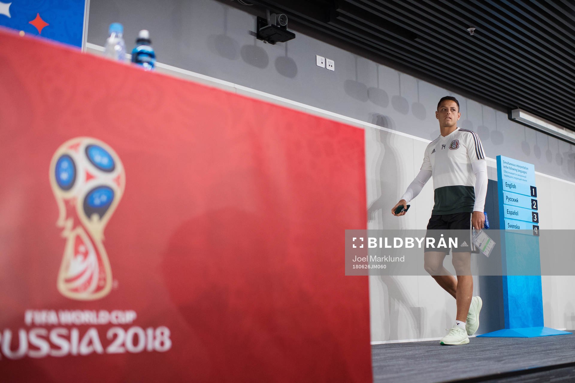 Javier Hernandez of the Mexican national football team at a