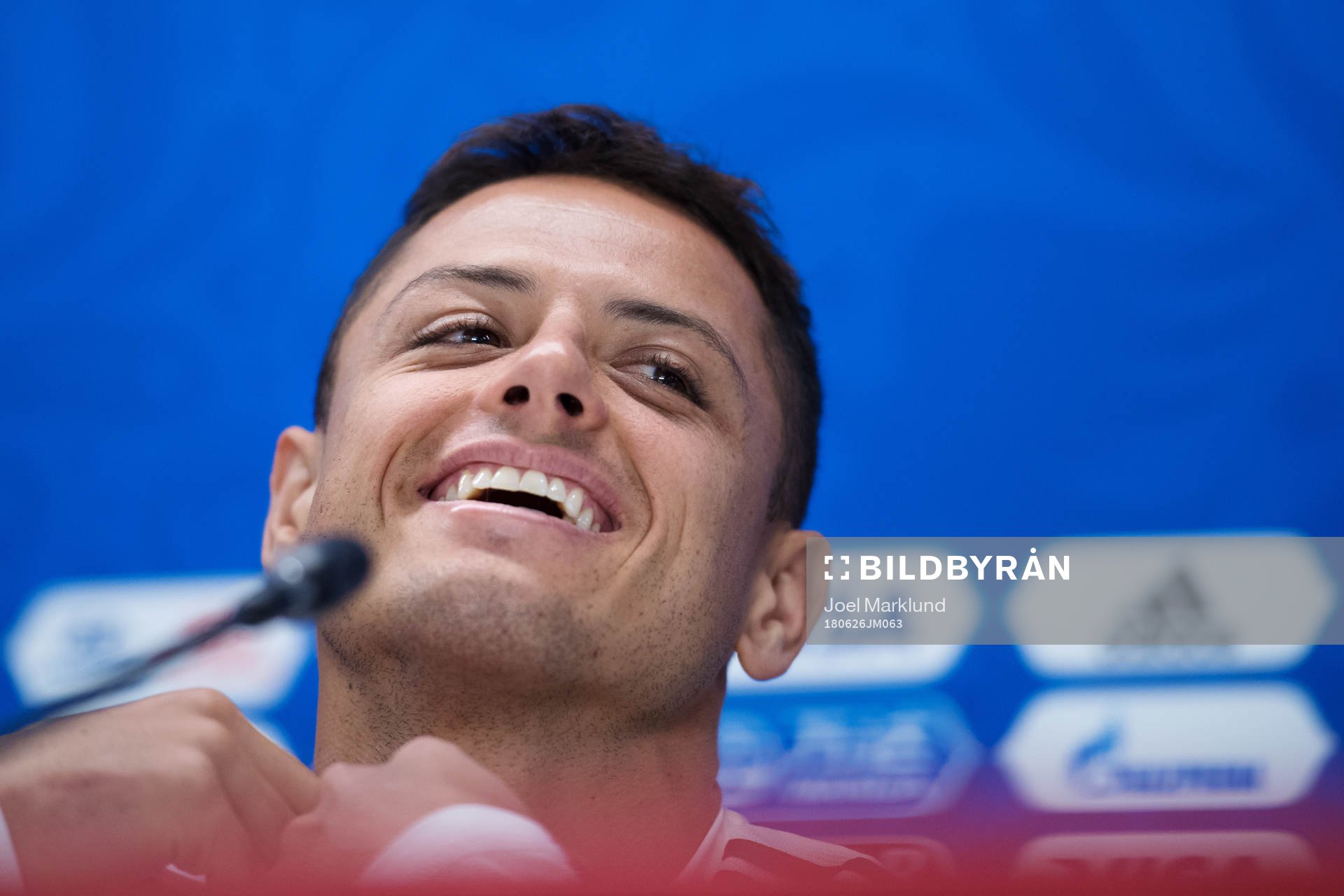 Javier Hernandez of the Mexican national football team at a