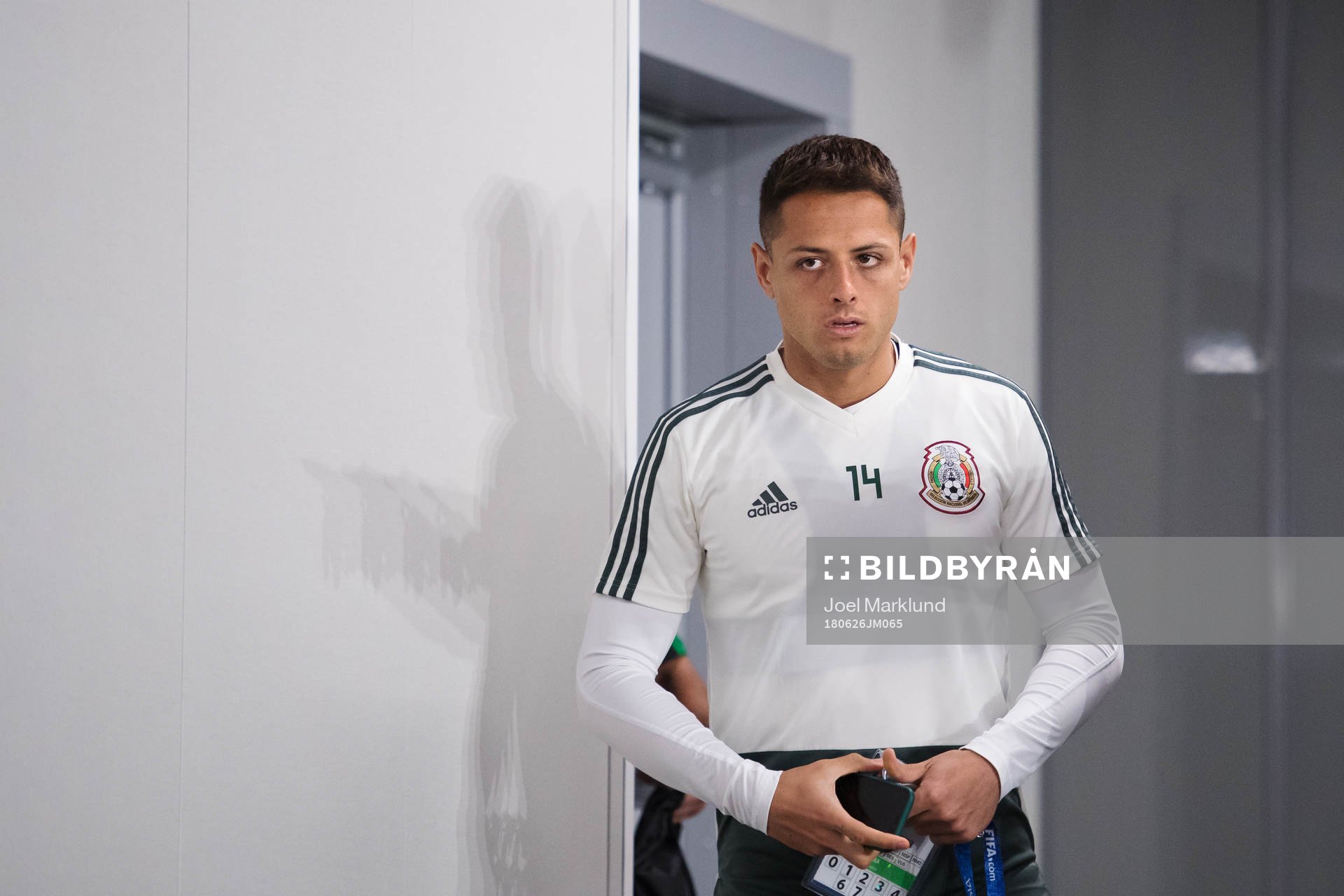 Javier Hernandez of the Mexican national football team at a