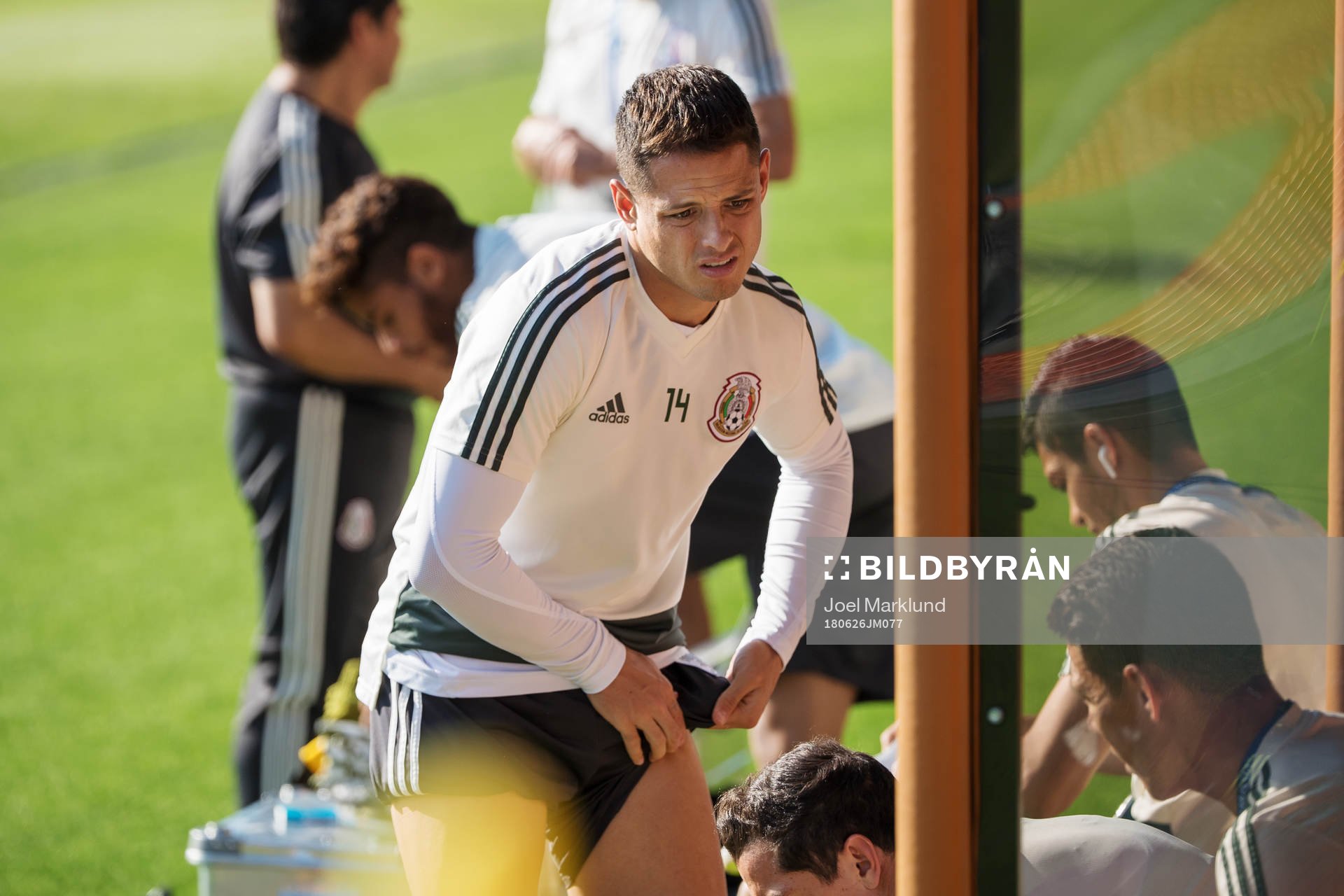 Javier Hernandez of the Mexican national football team at a