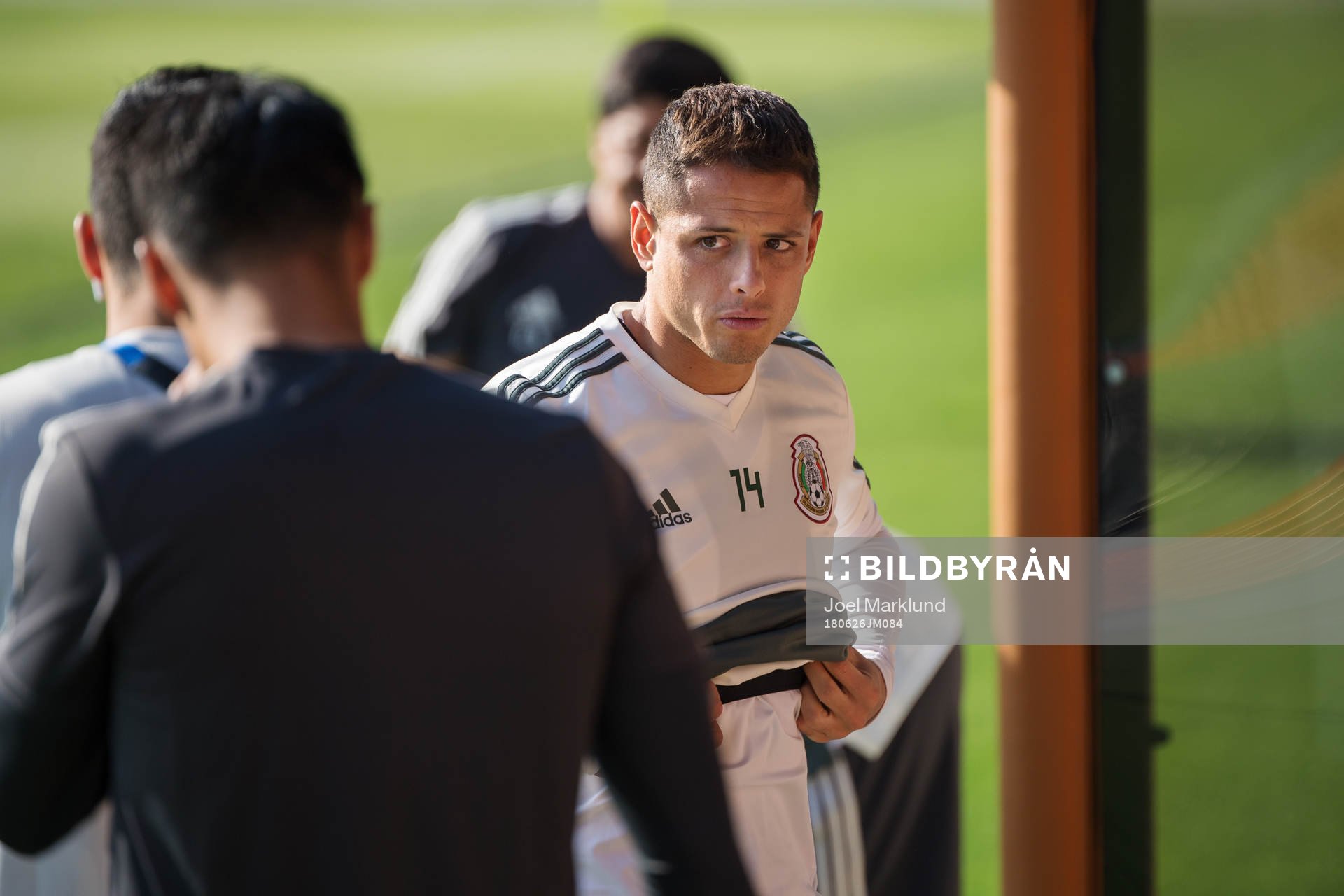 Javier Hernandez of the Mexican national football team at a