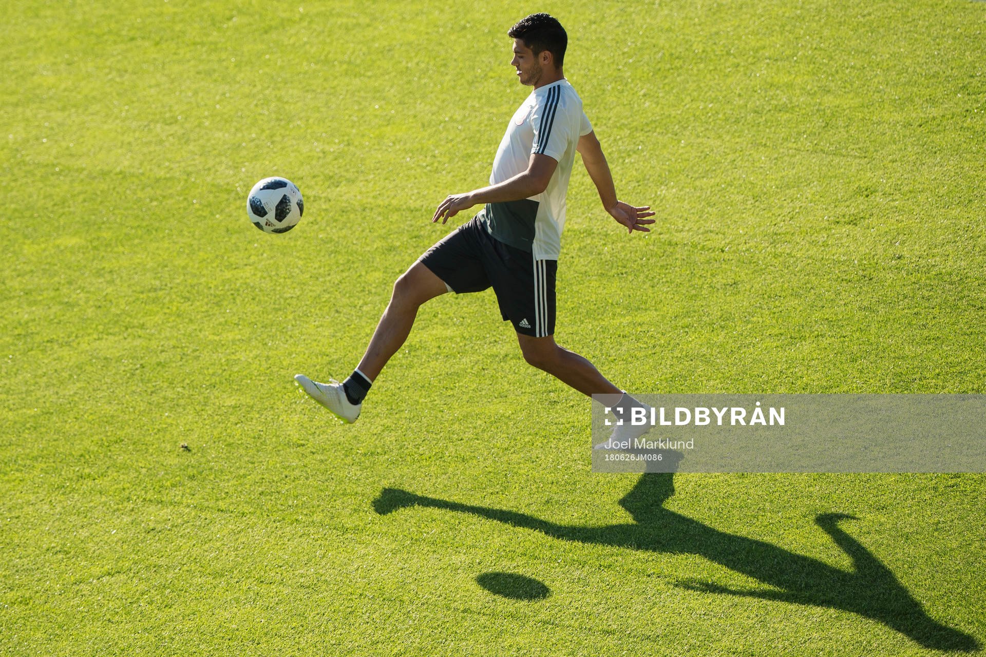Raul Jimenez of the Mexican national football team at a