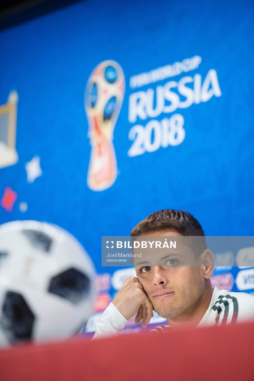 Javier Hernandez of the Mexican national football team at a