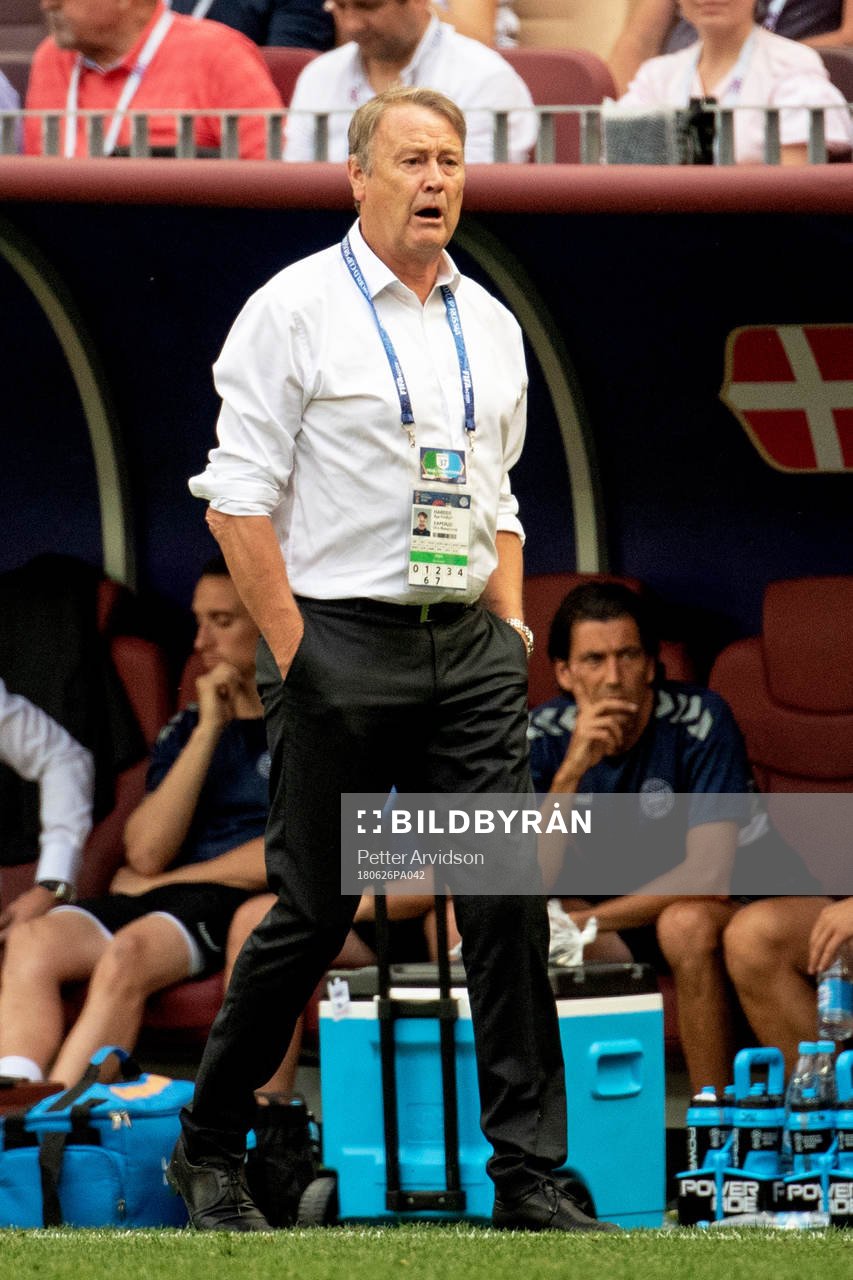 head coach Åge Hareide of Denmark