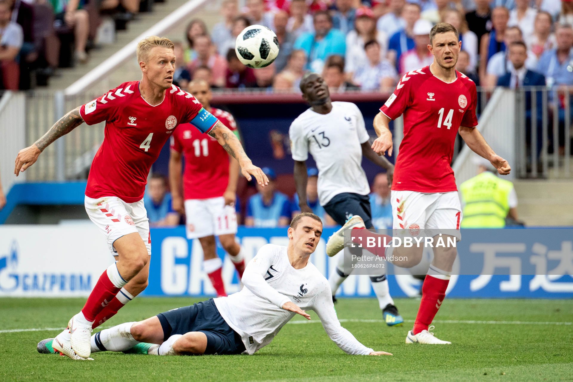 Simon Kjaer and Henrik Dalsgaard of Denmark and Antoine