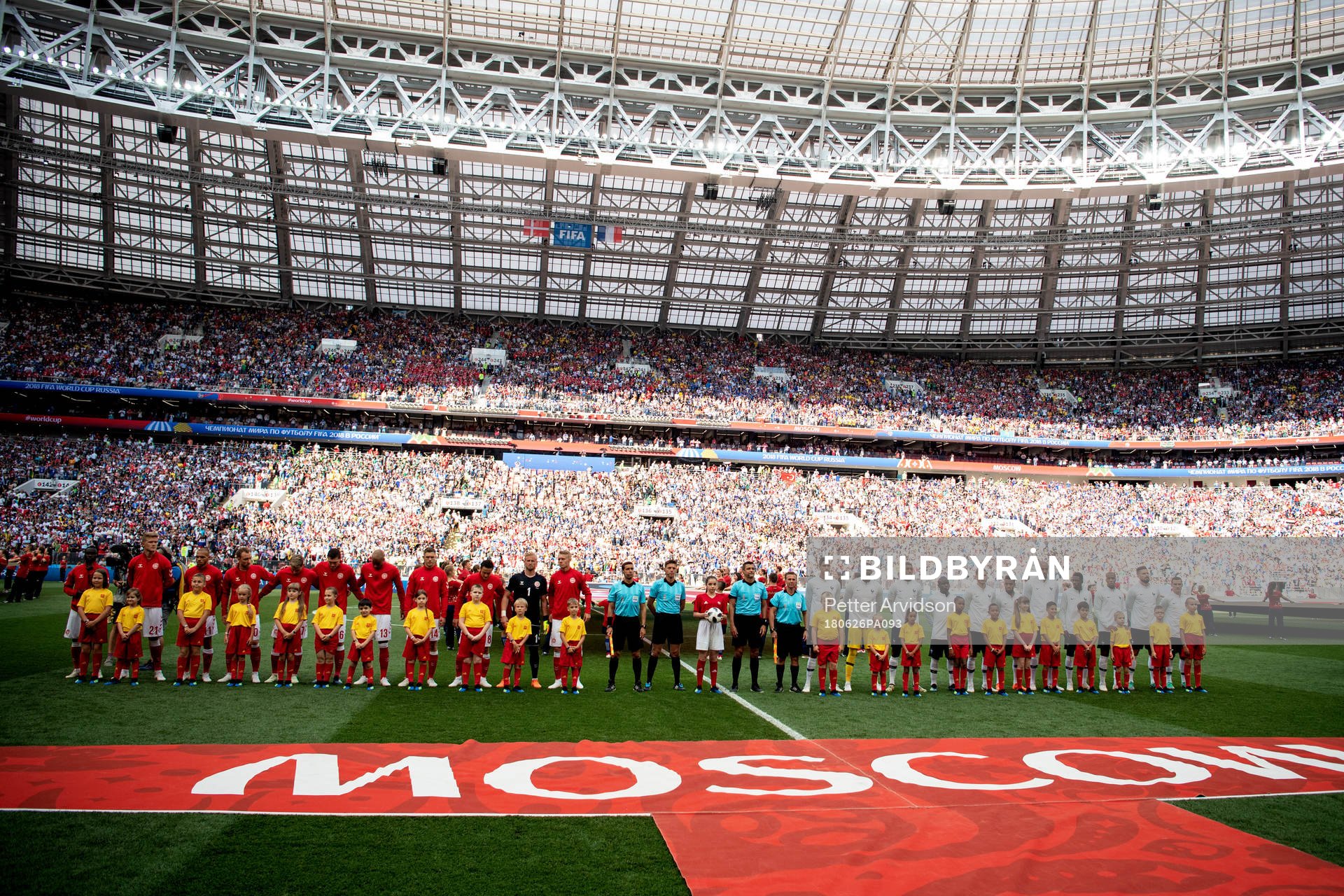 Players of Denmark and France