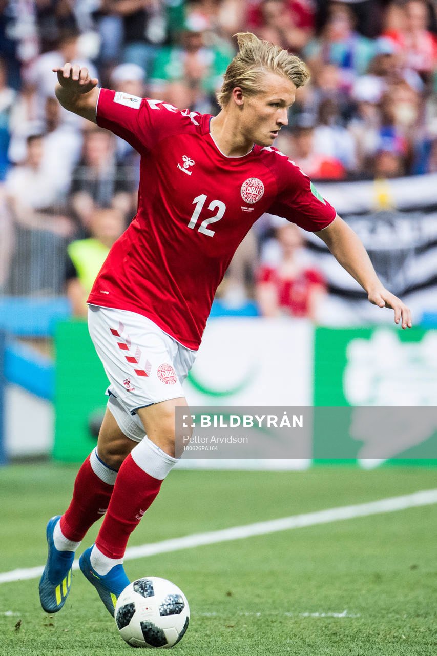 Kasper Dolberg of Denmark