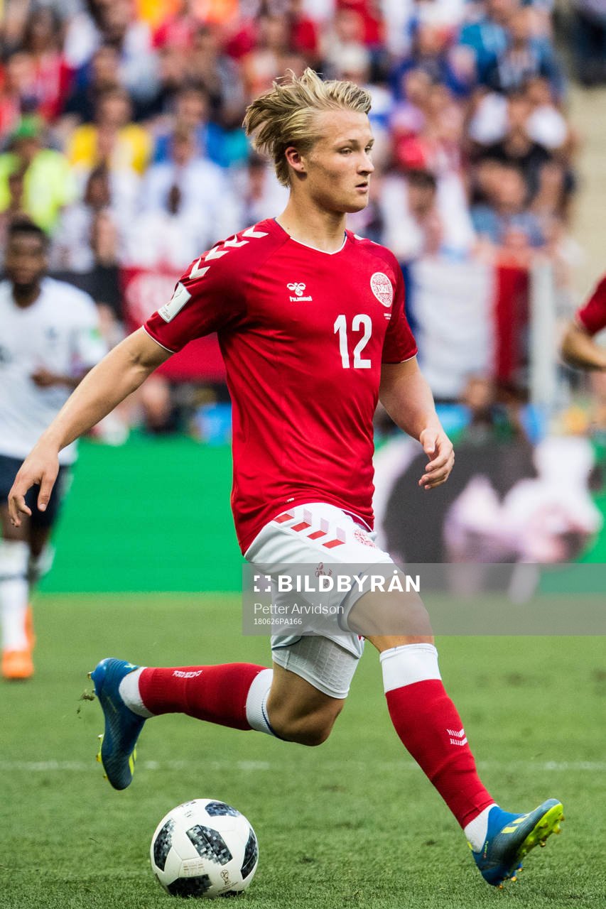 Kasper Dolberg of Denmark