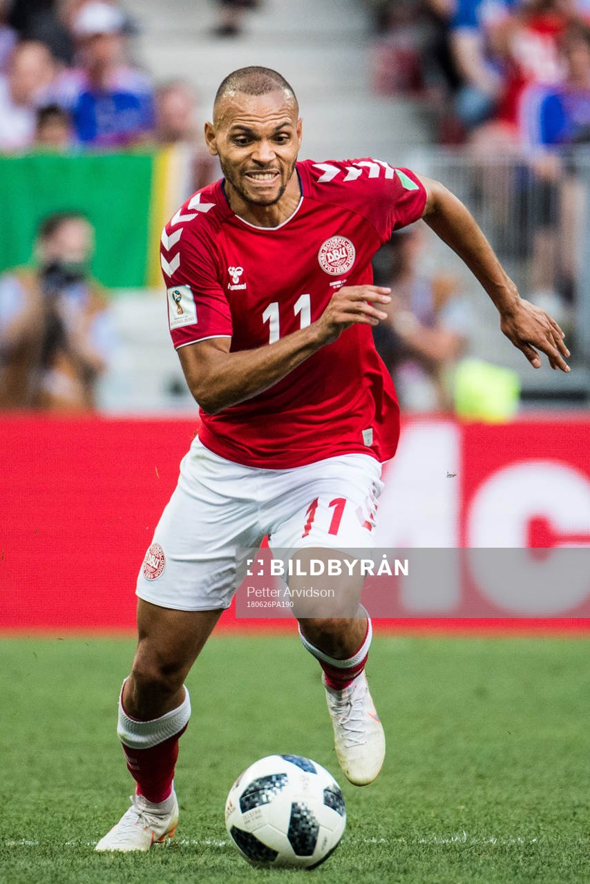 Martin Braithwaite of Denmark
