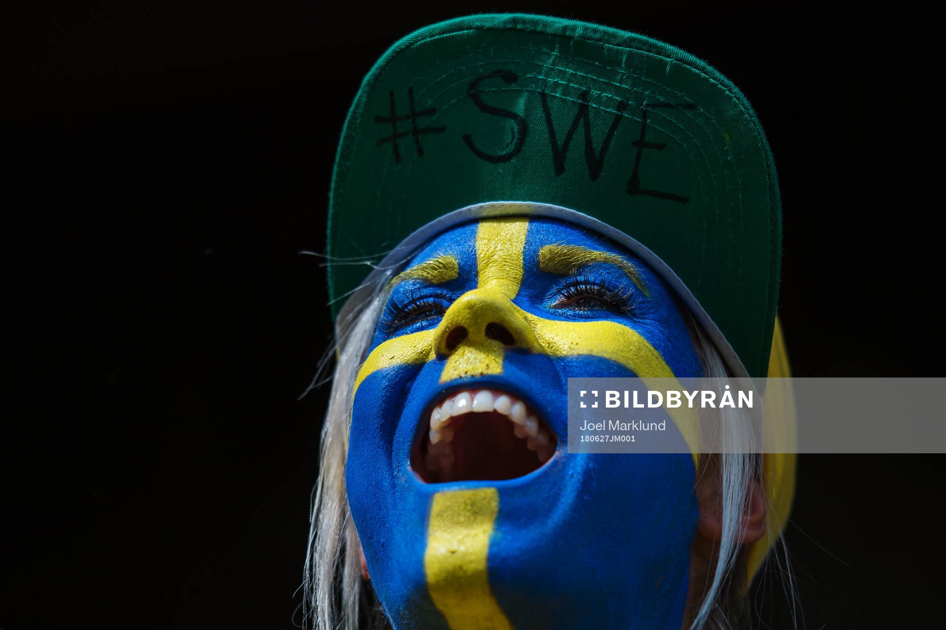 Swedish supporter Sara Eskilsson