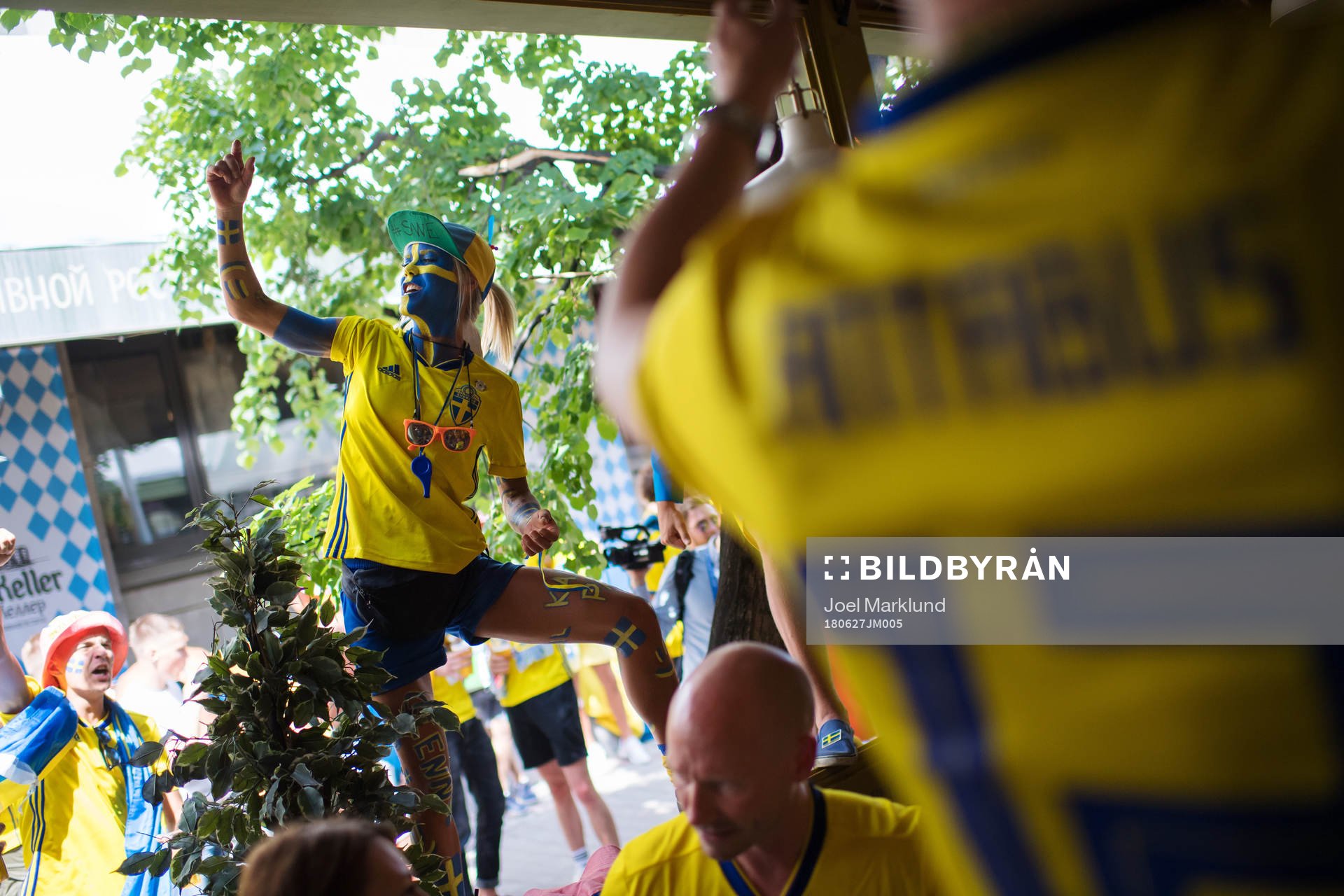 Swedish supporter Sara Eskilsson