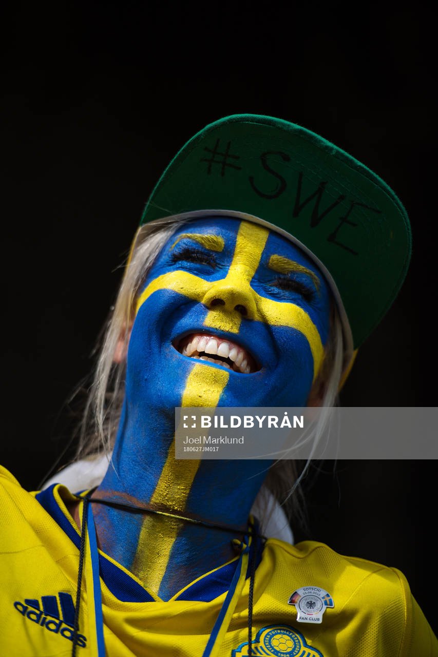 Swedish supporter Sara Eskilsson