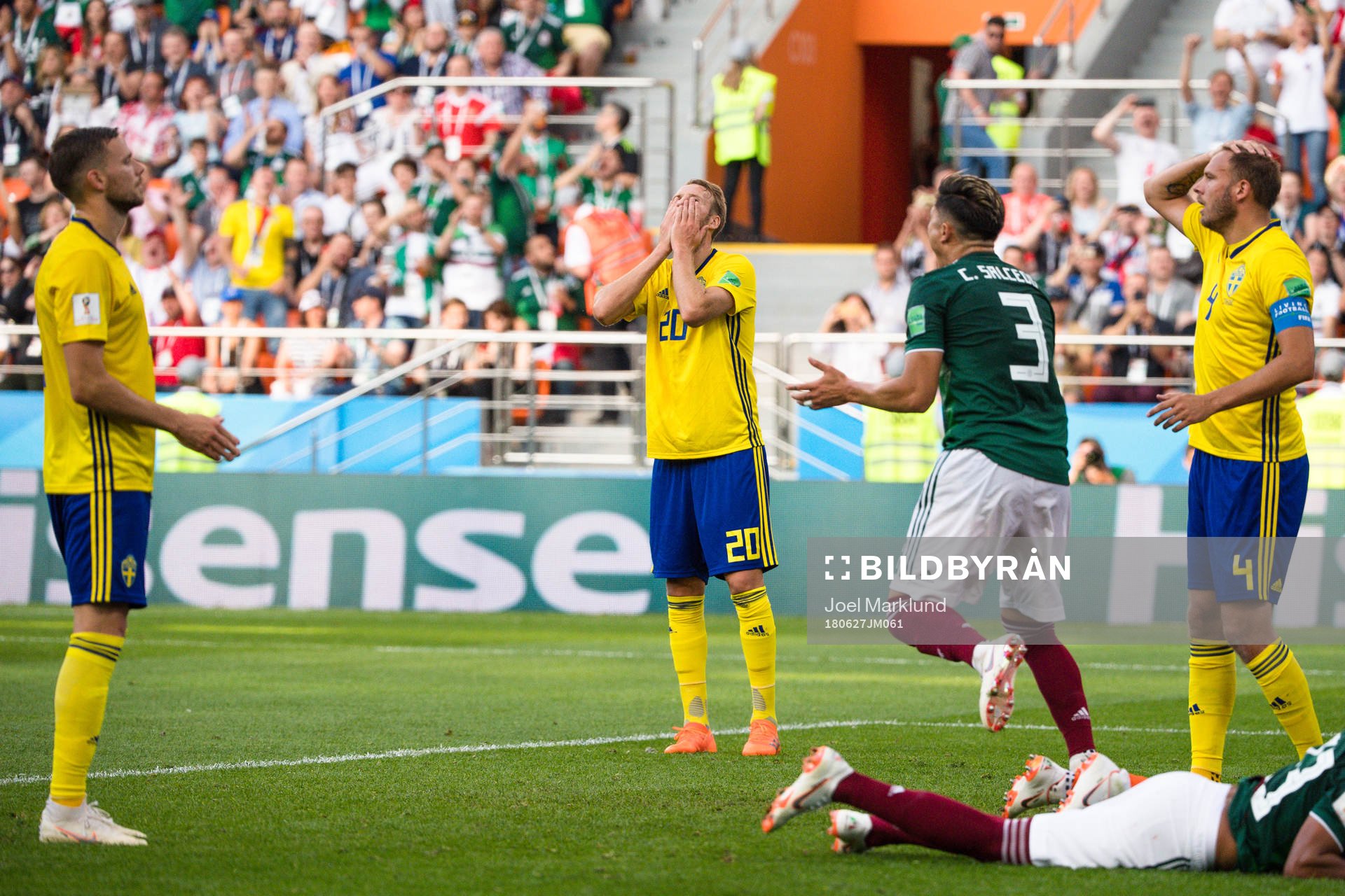 Ola Toivonen of Sweden looks dejected