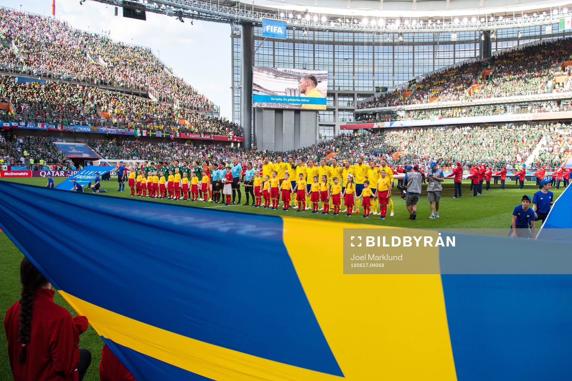 Staring elevens of Mexico and Sweden prior  the FIFA World