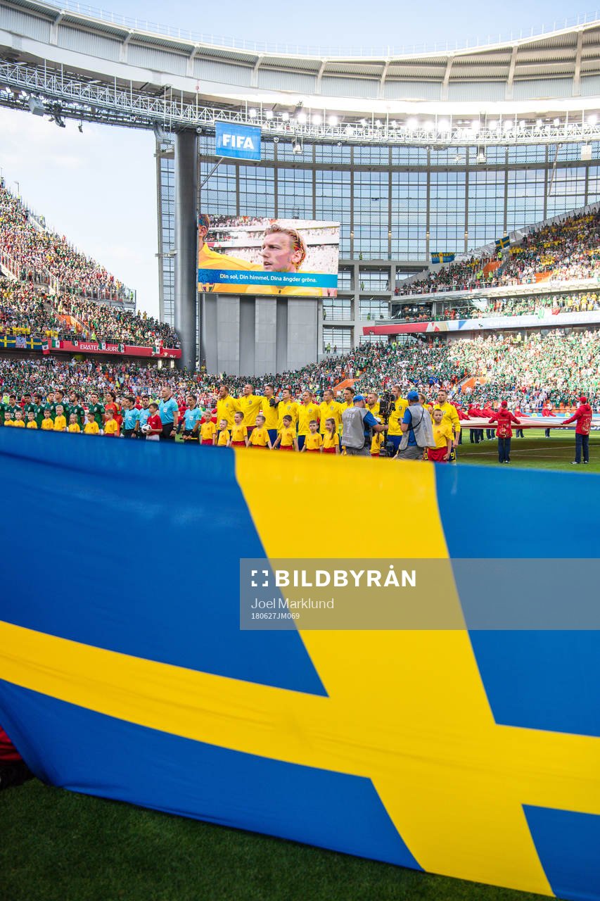 Staring elevens of Mexico and Sweden prior  the FIFA World