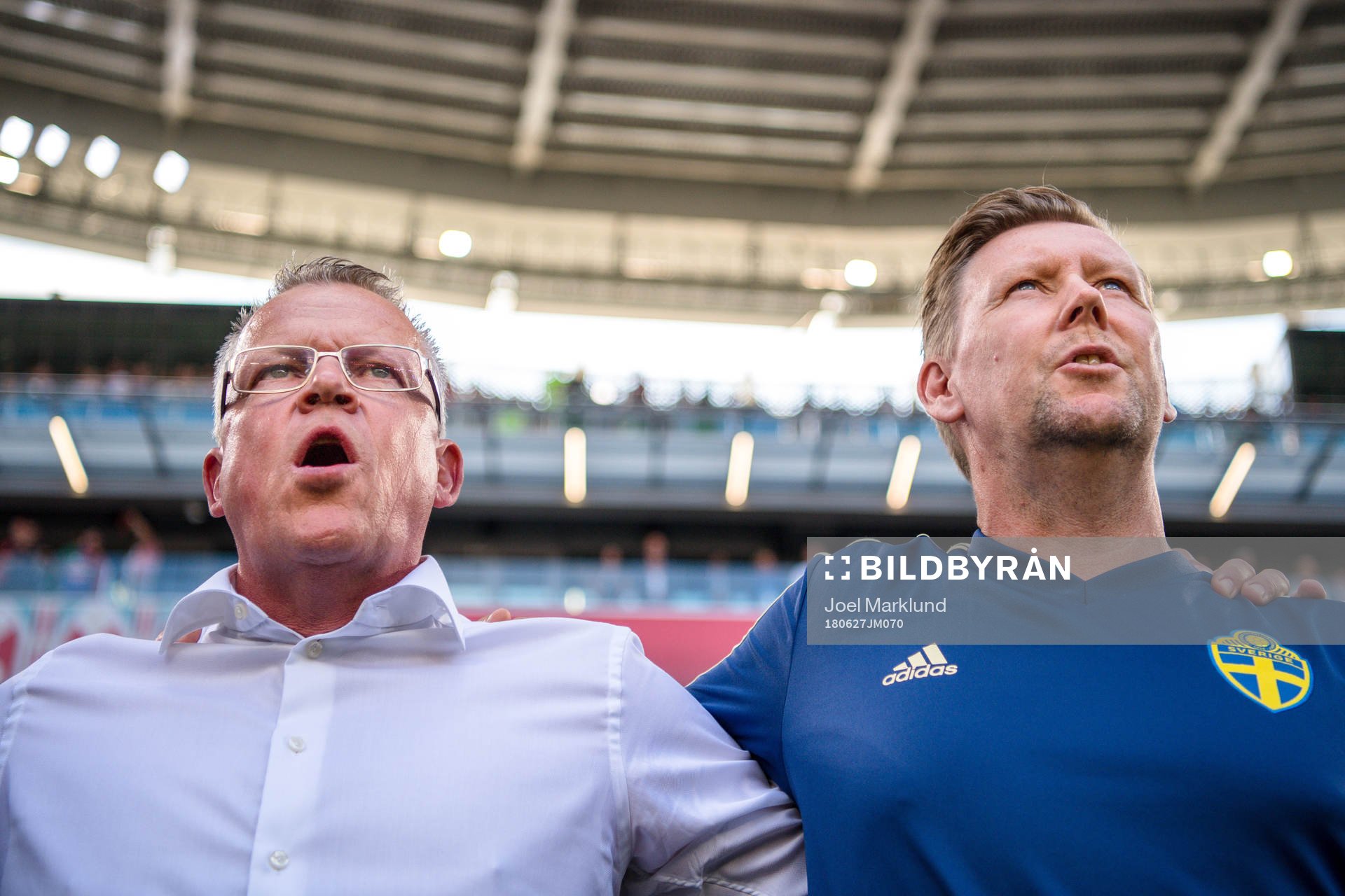 head coach Janne Andersson and assistant coach Peter