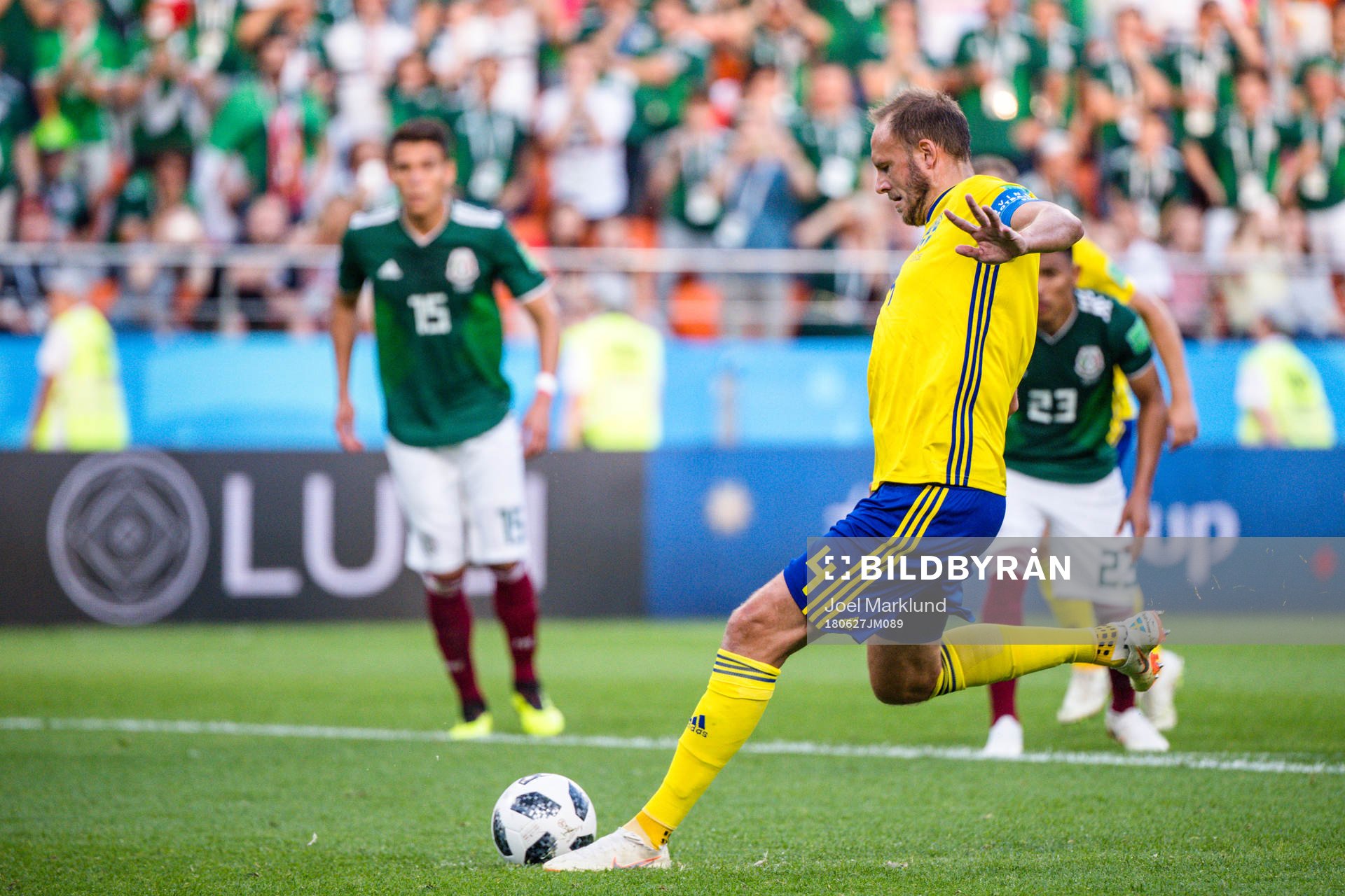 Andreas Granqvist of Sweden scores the 0-2 goal