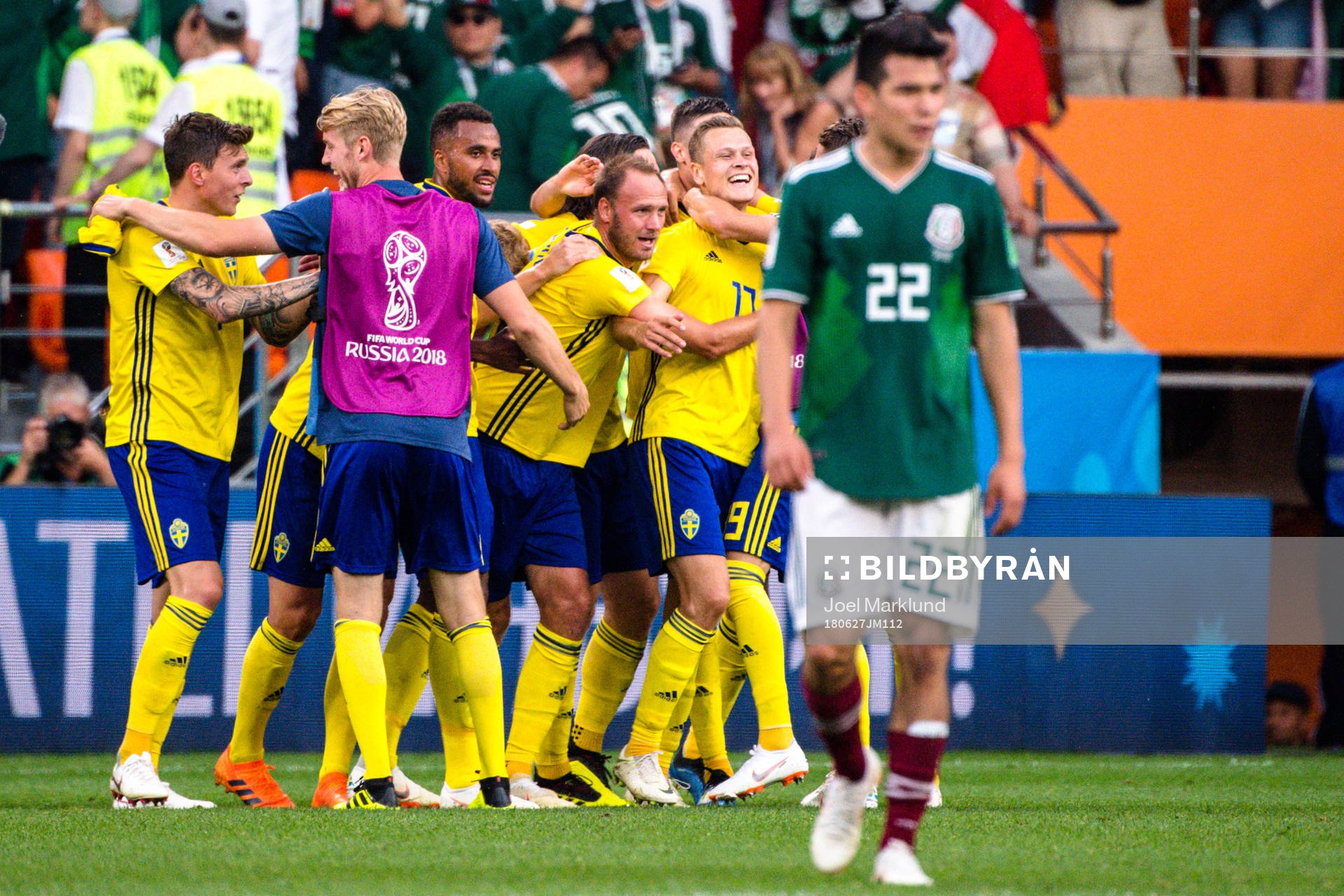 Andreas Granqvist of Sweden celebrates