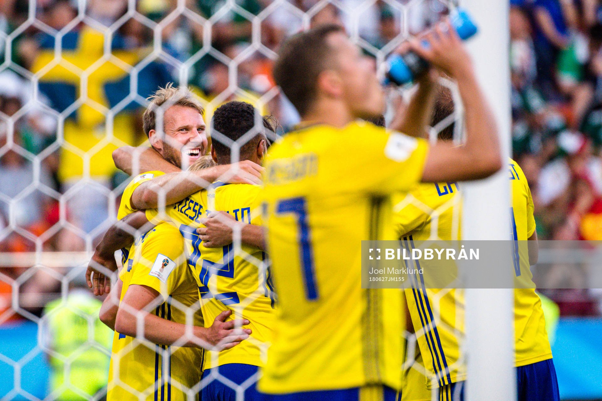 Ola Toivonen of Sweden celebrates the 0-3 goal