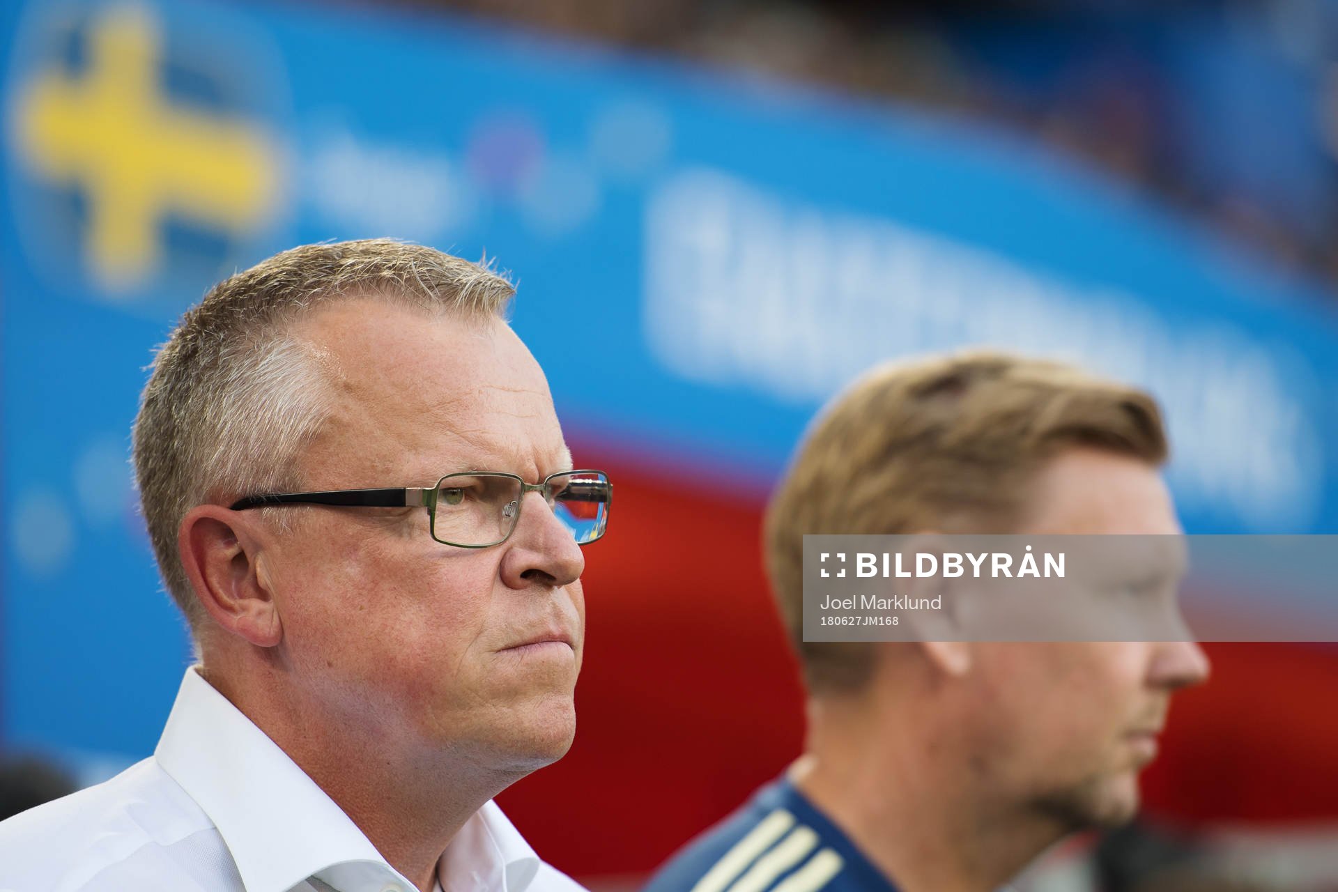 Head coach Janne Andersson and assistant coach Peter