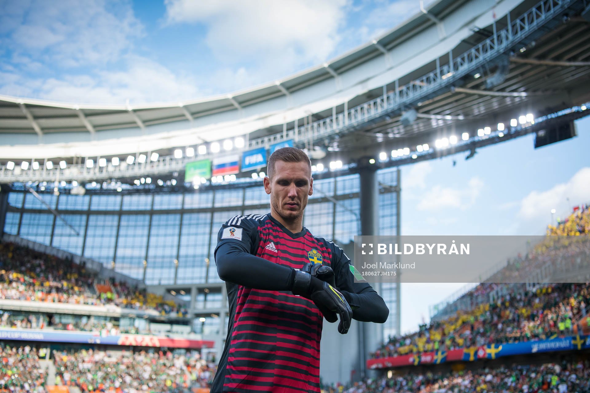 Goalkeeper Robin Olsen of Sweden