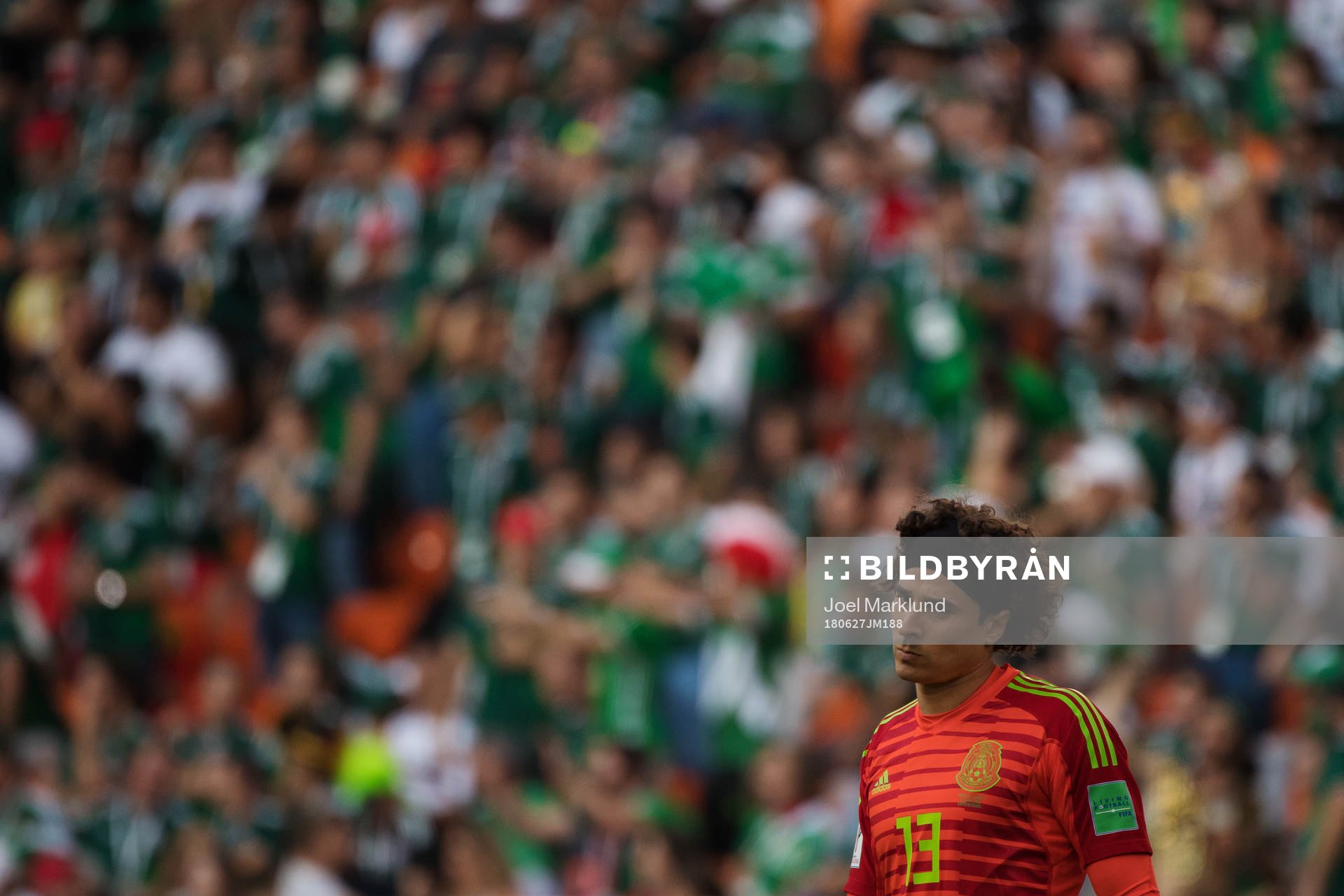 Goalkeeper Guillermo Ochoa of Mexico