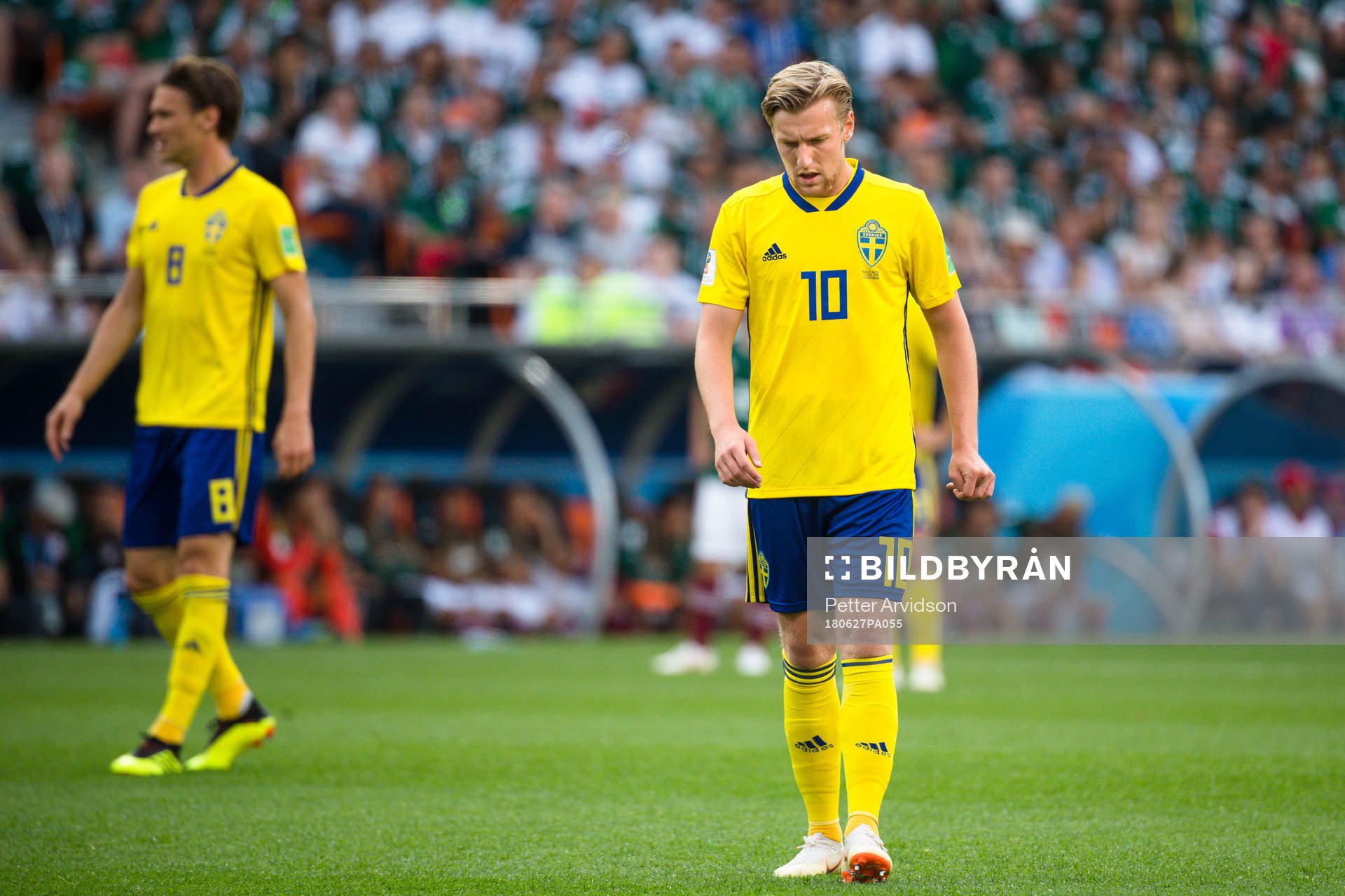 Emil Forsberg of Sweden looks dejected