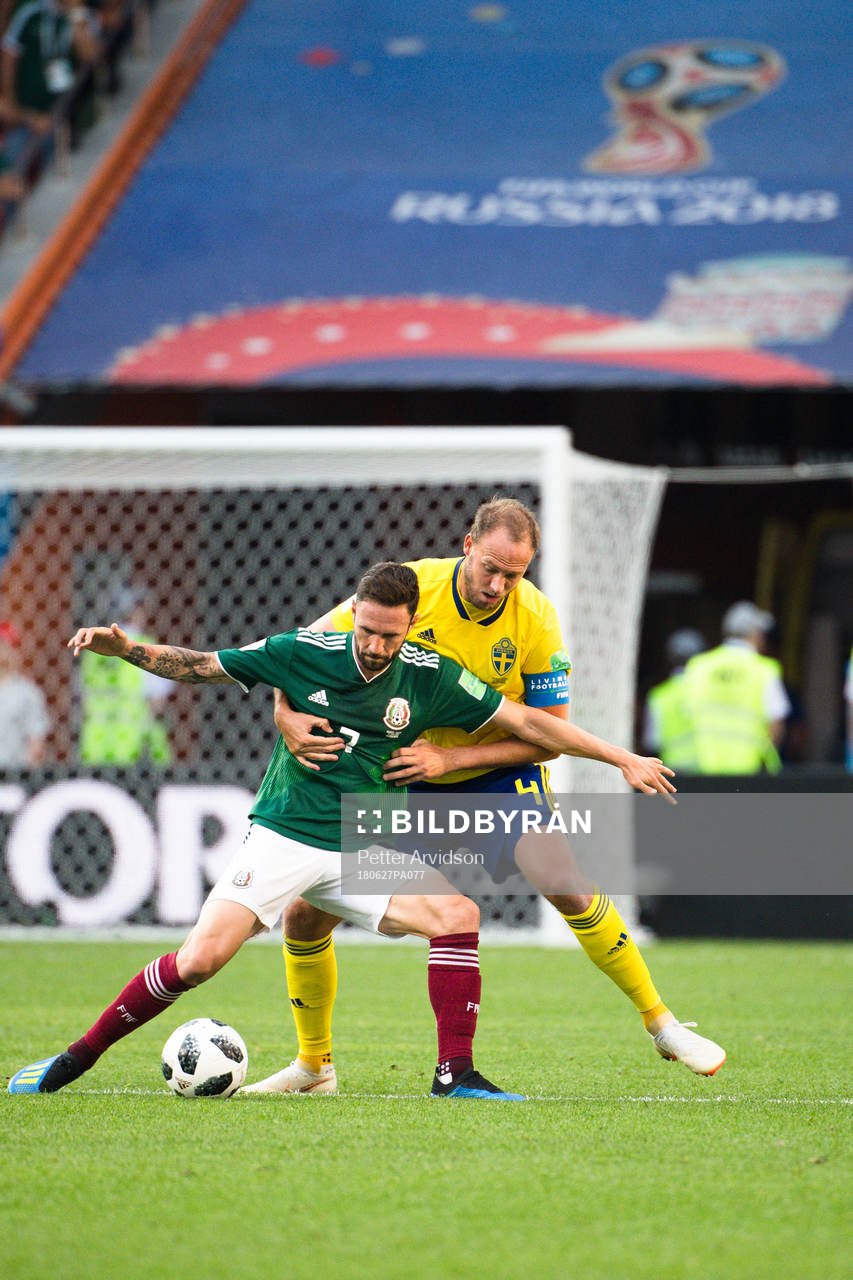 Miguel Layun of Mexico  and Andreas Granqvist of Sweden