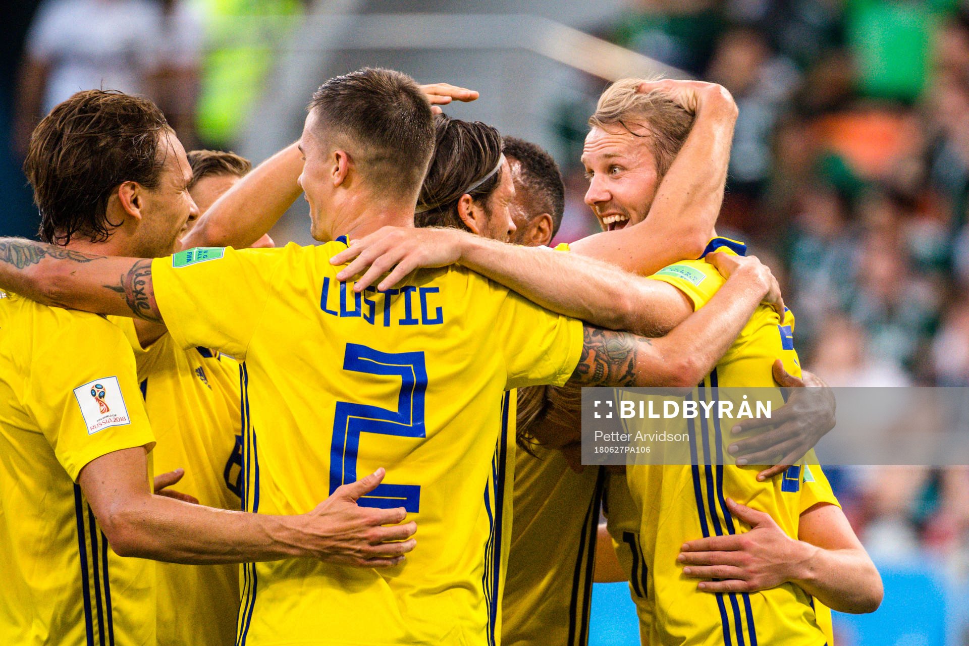 Ola Toivonen of Sweden celebrates the 0-3 goal