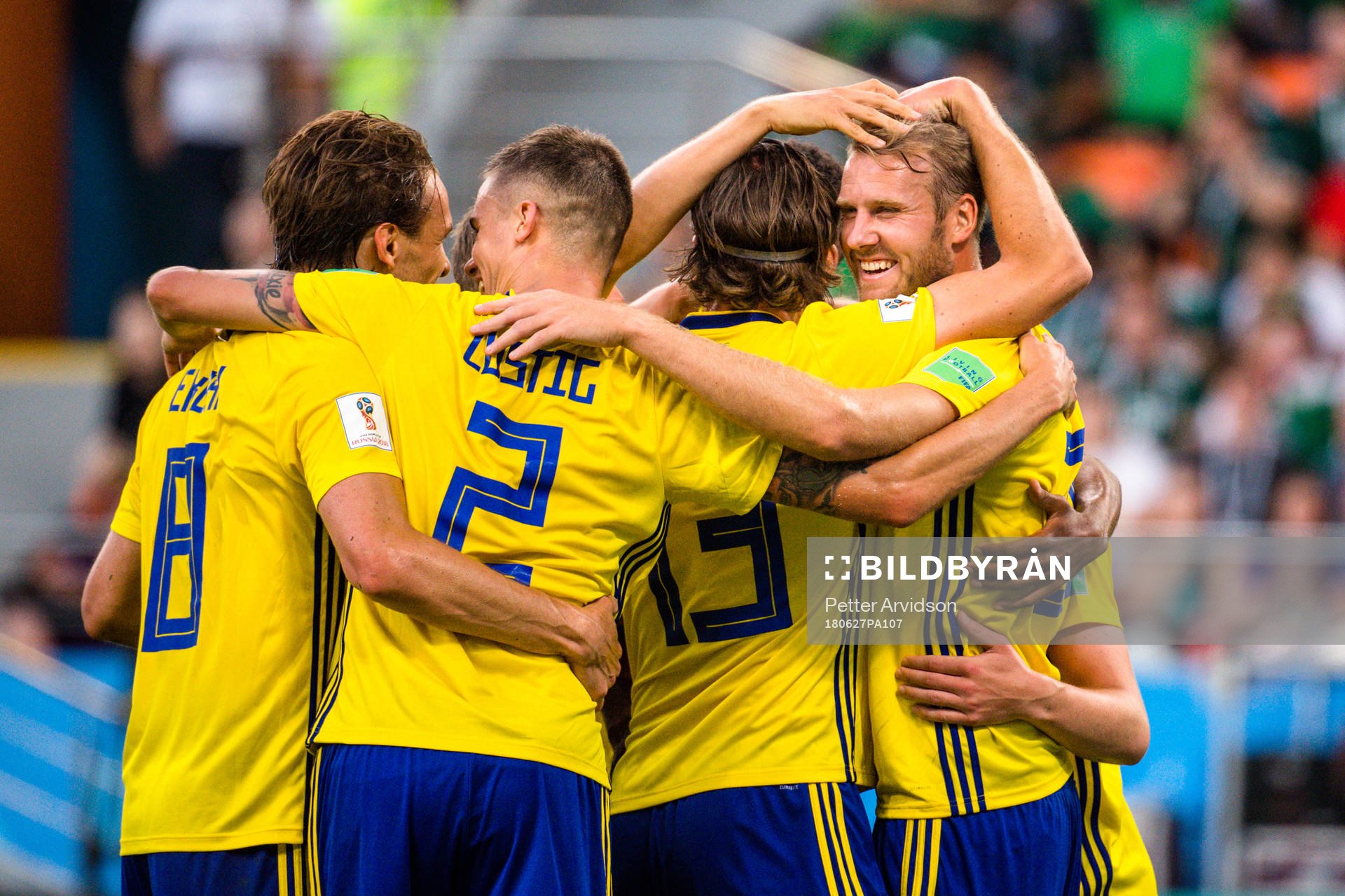 Ola Toivonen of Sweden celebrates the 0-3 goal