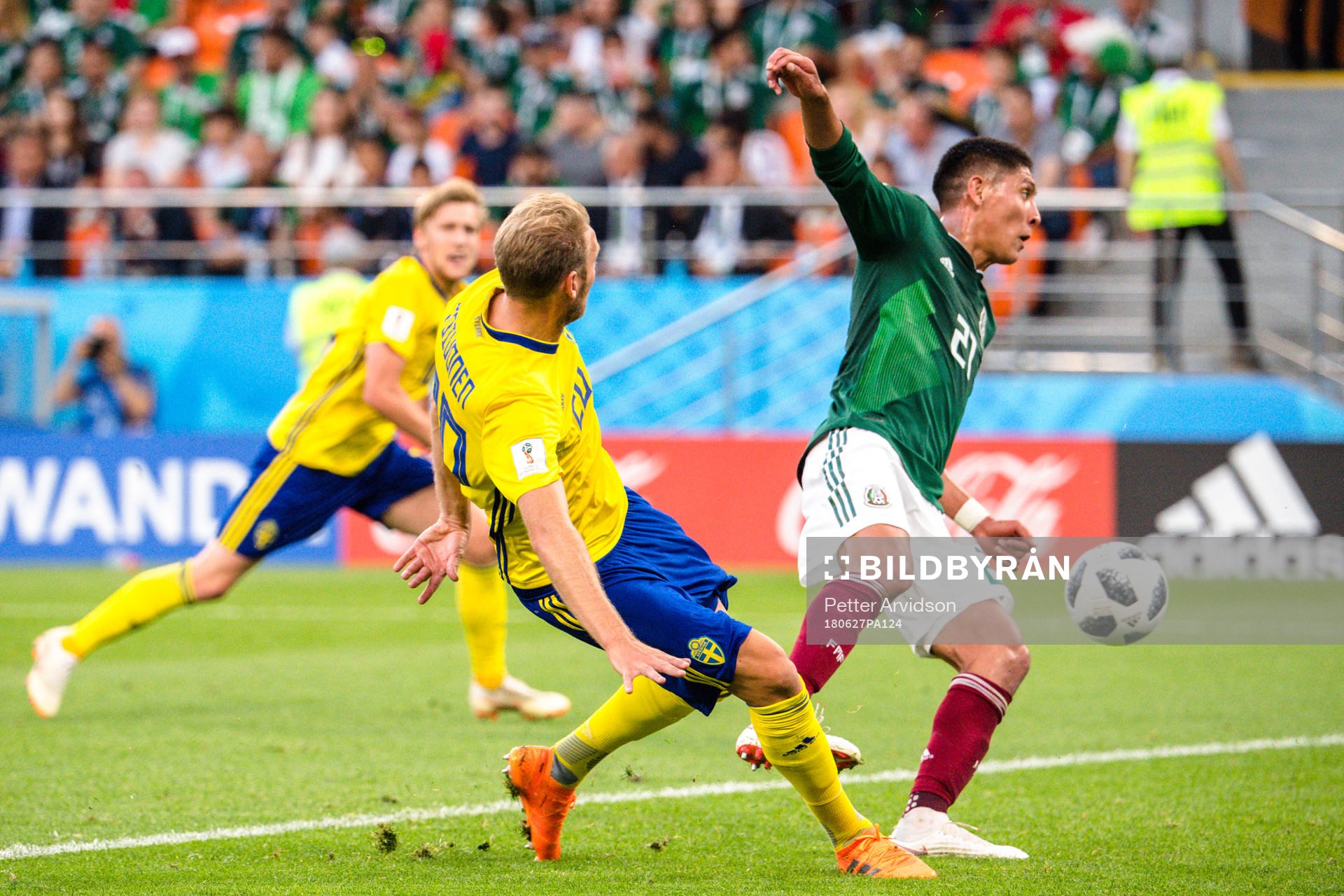 Ola Toivonen of Sweden scores the 0-3 goal via Edson