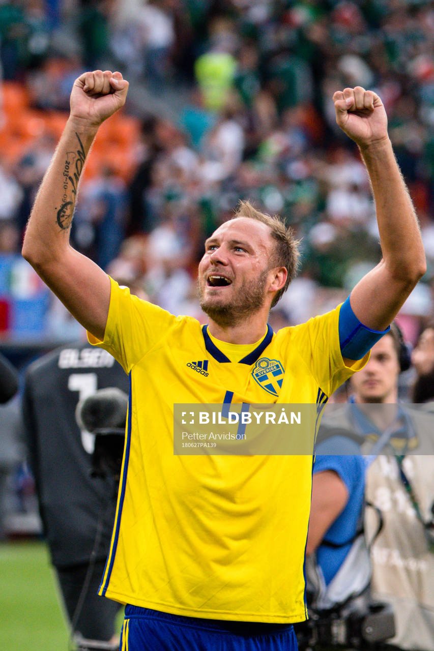 Andreas Granqvist of Sweden celebrates