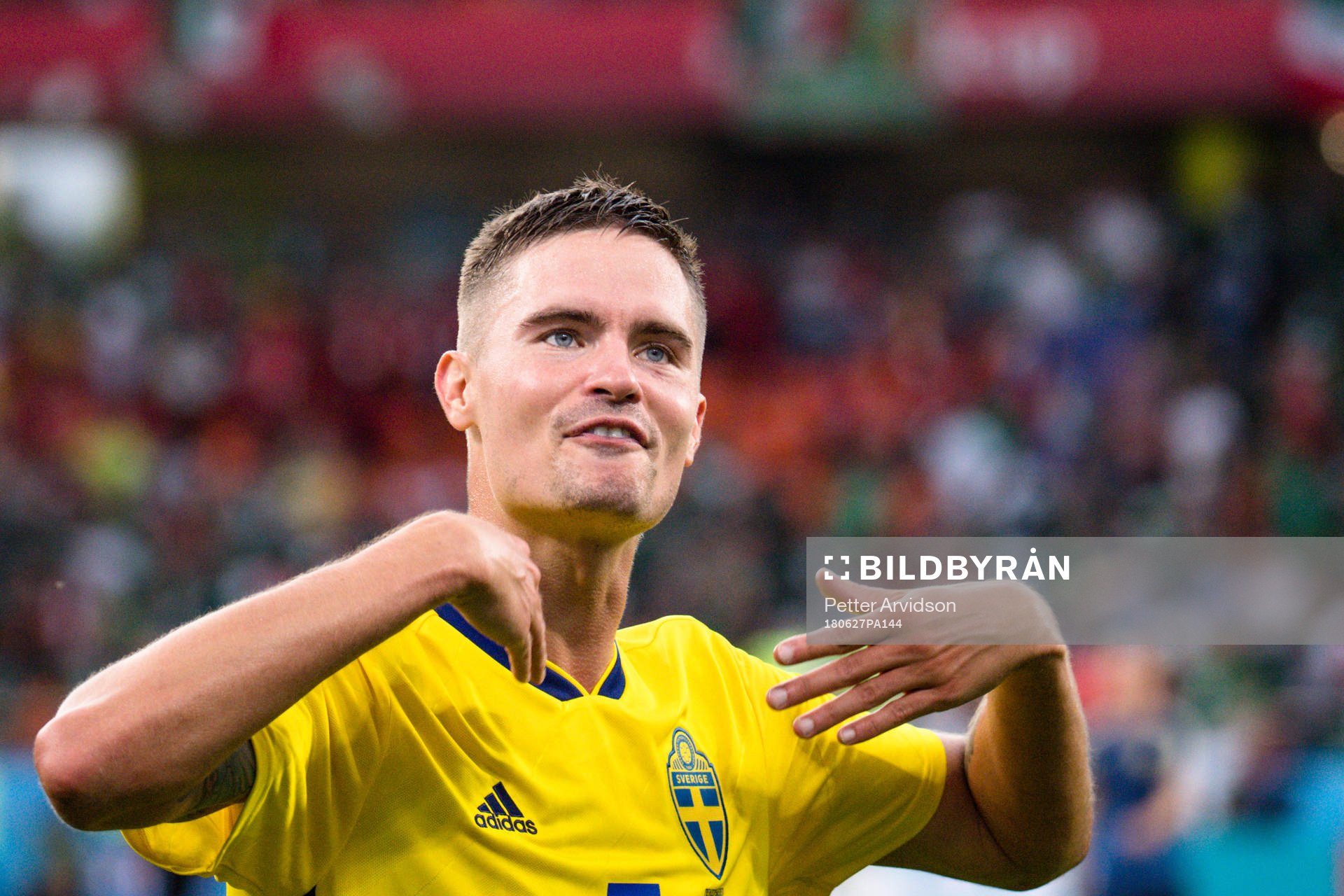 Mikael Lustig of Sweden celebrates