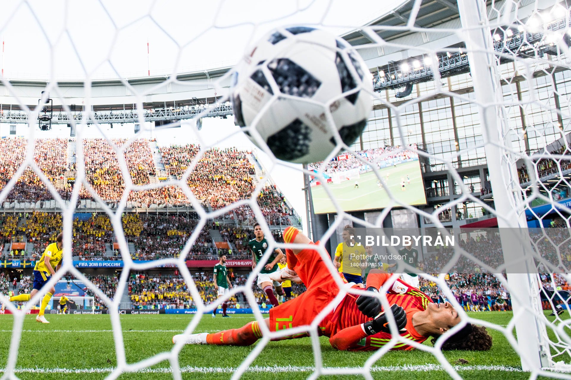Andreas Granqvist of Sweden scores 0-2 from the penalty