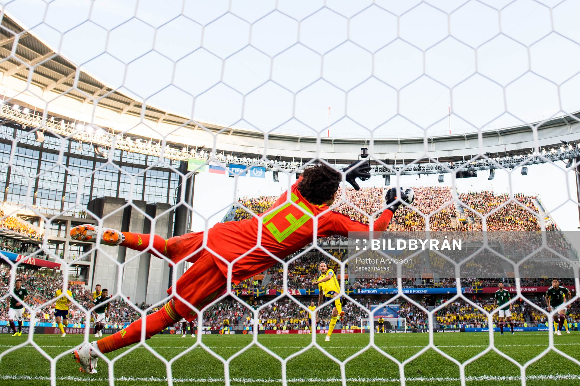 Andreas Granqvist of Sweden scores 0-2 from the penalty