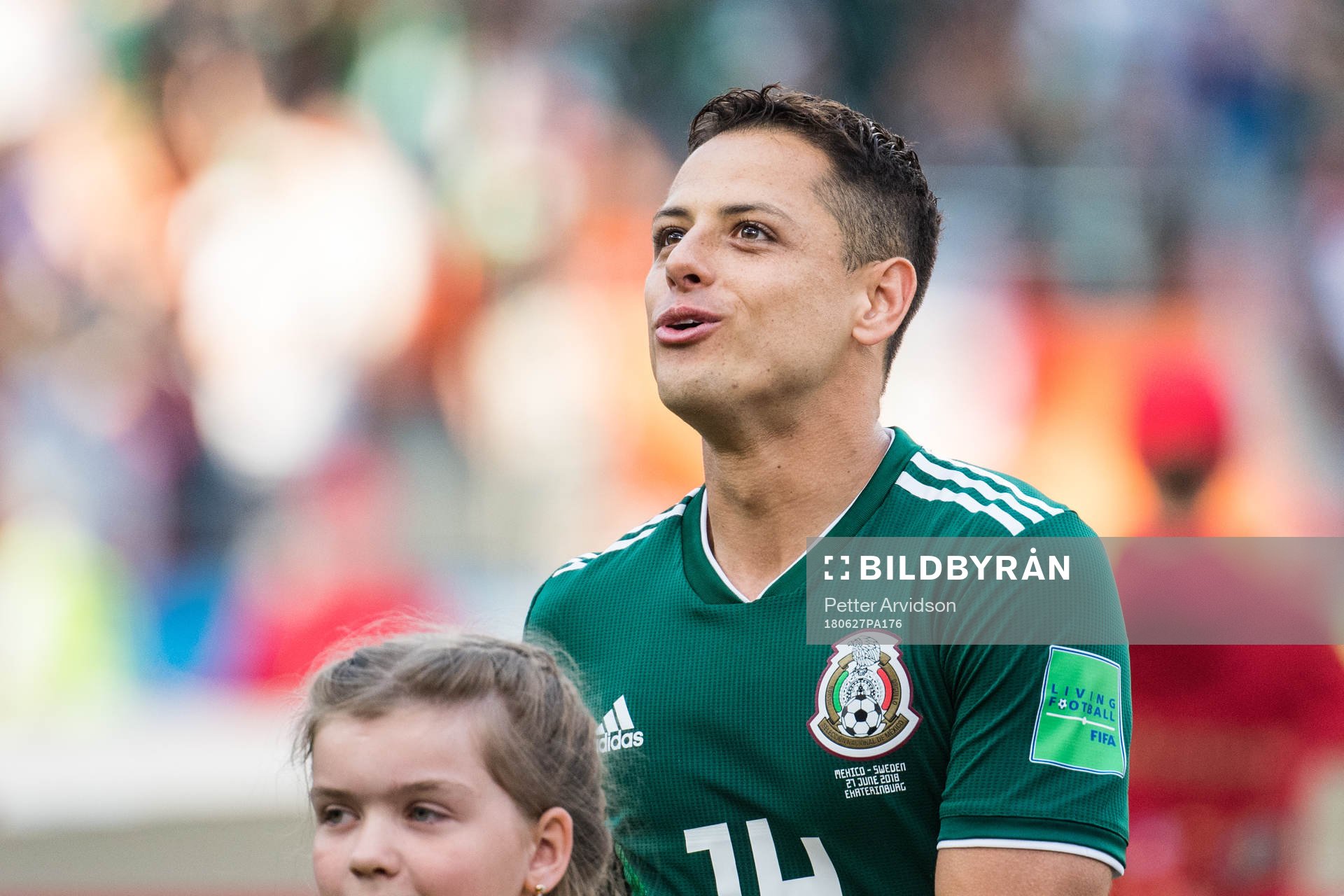 Javier Hernandez of Mexico prior the FIFA World Cup group
