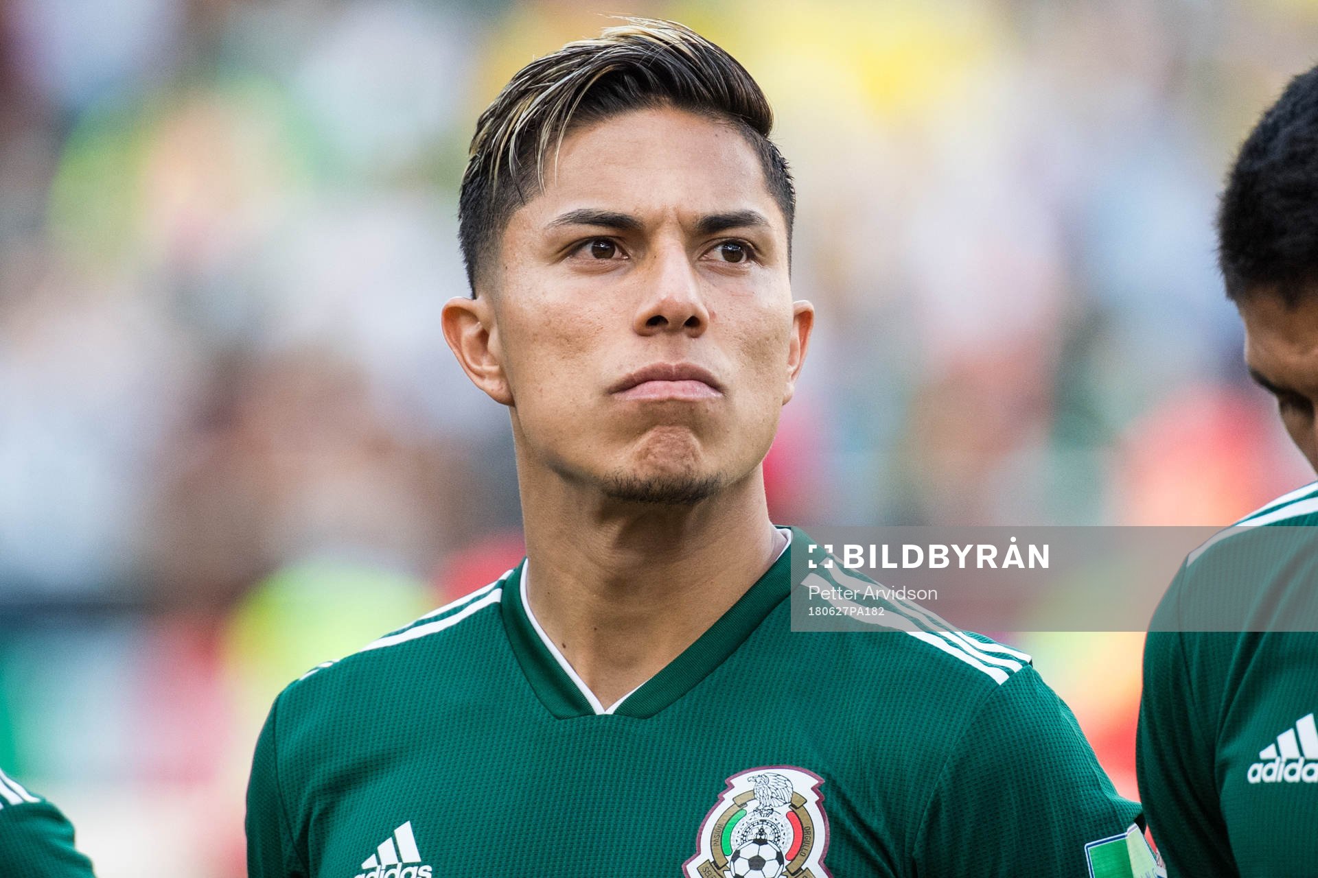 Carlos Salcedo of Mexico prior the FIFA World Cup group