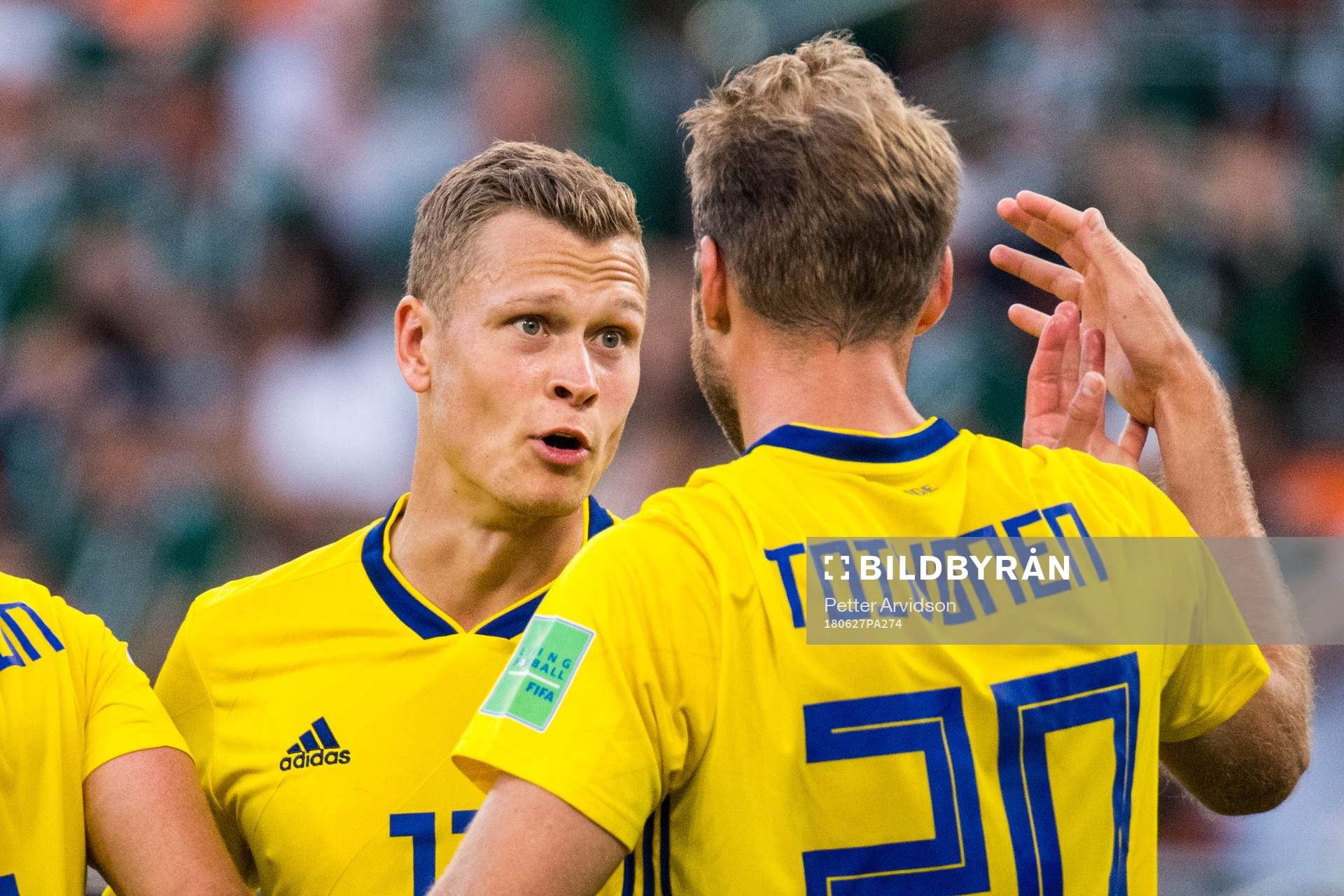 Viktor Claesson and Ola Toivonen of Sweden