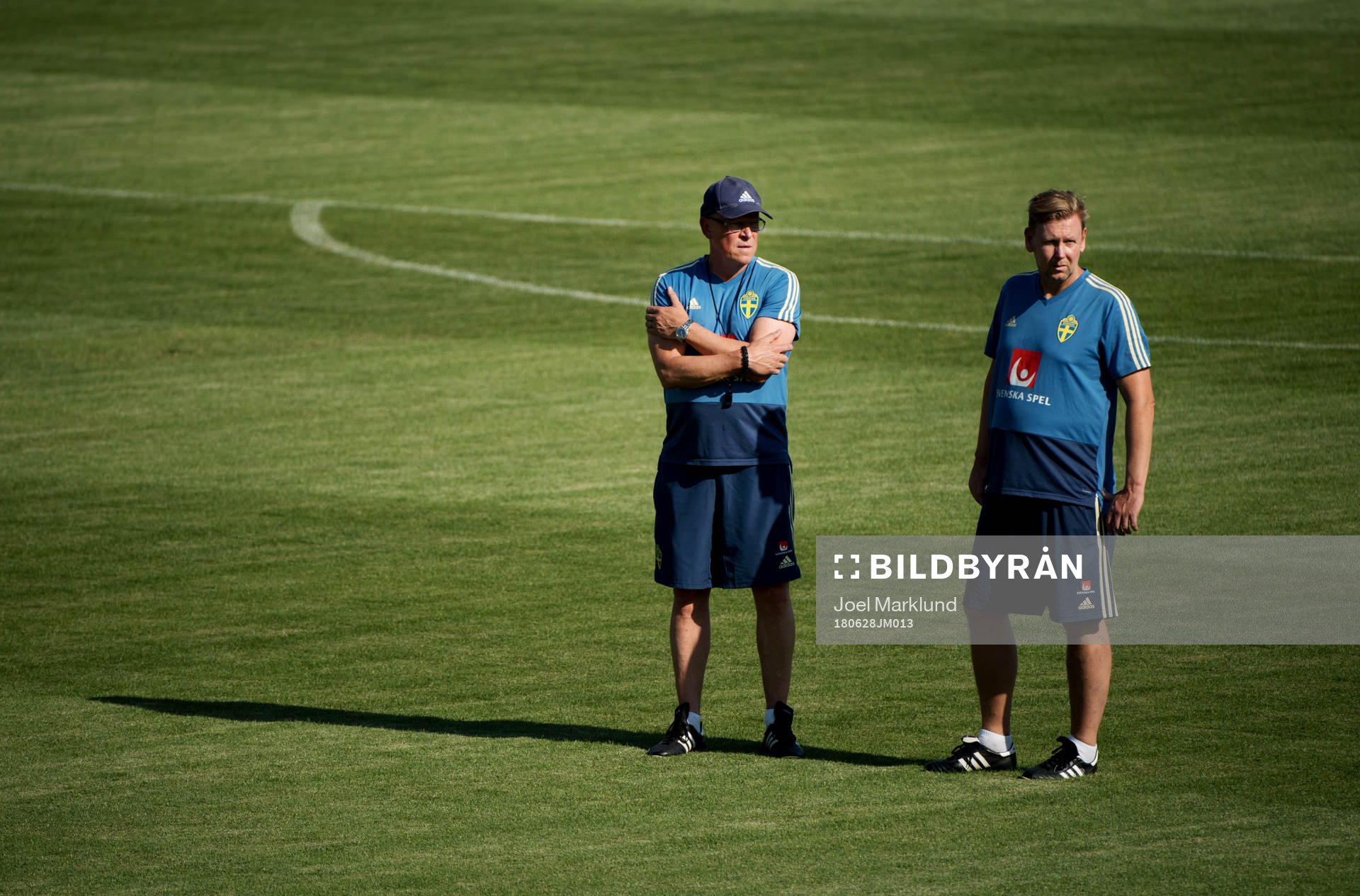 Head coach Janne Andersson and assistant coach Peter