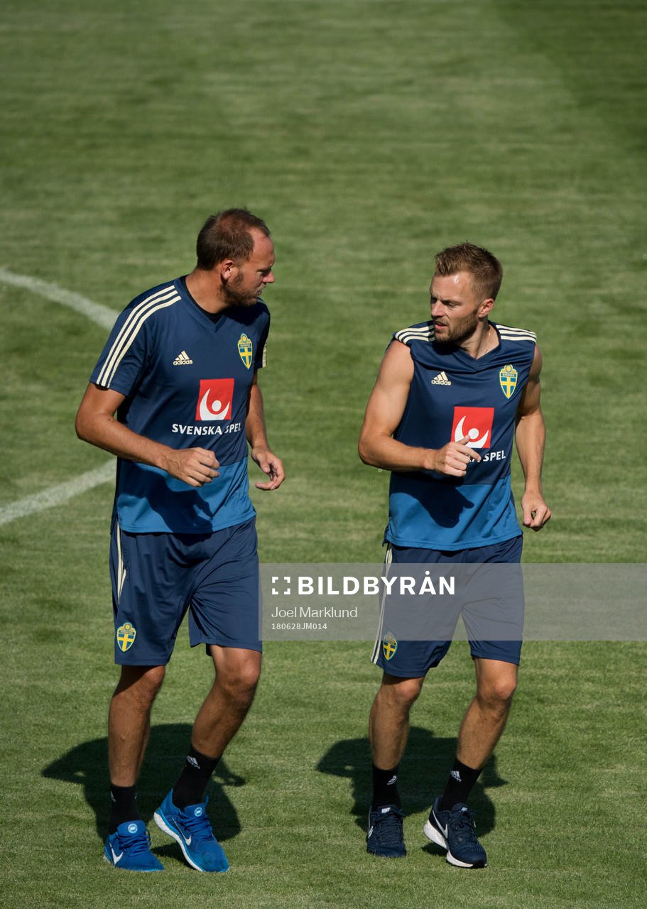 Andreas Granqvist and Sebastian Larsson of the Swedish