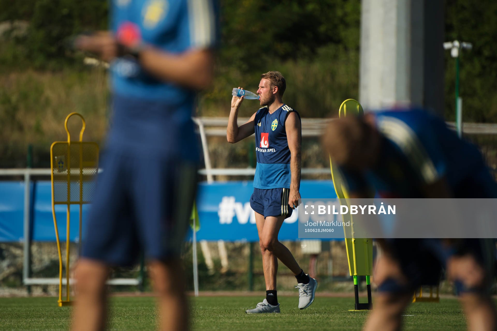 Ola Toivonen of the Swedish national football team at a