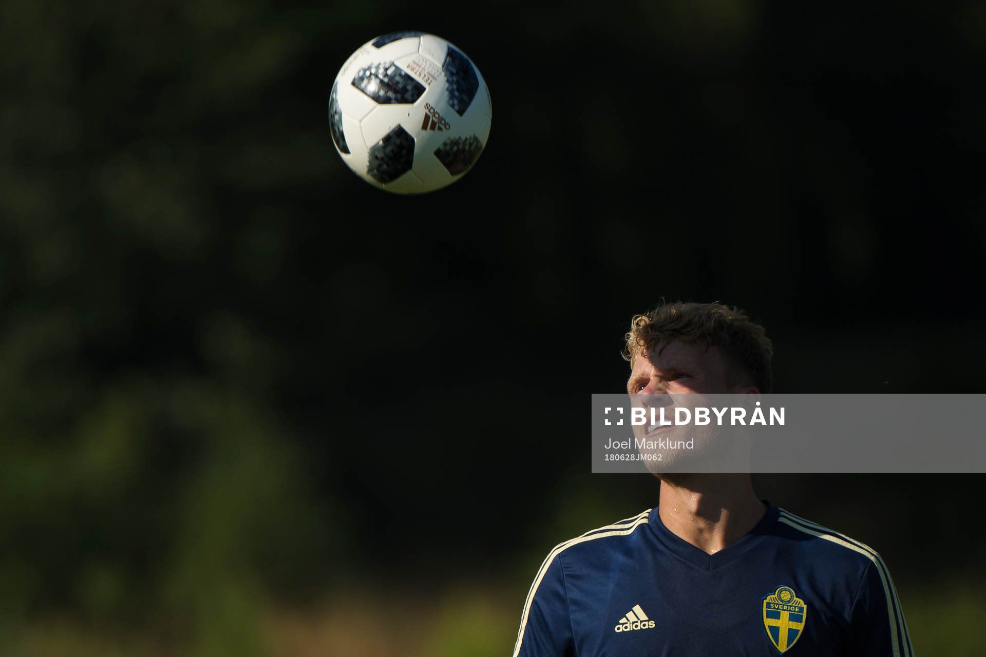 Oscar Hiljemark of the Swedish national football team at a