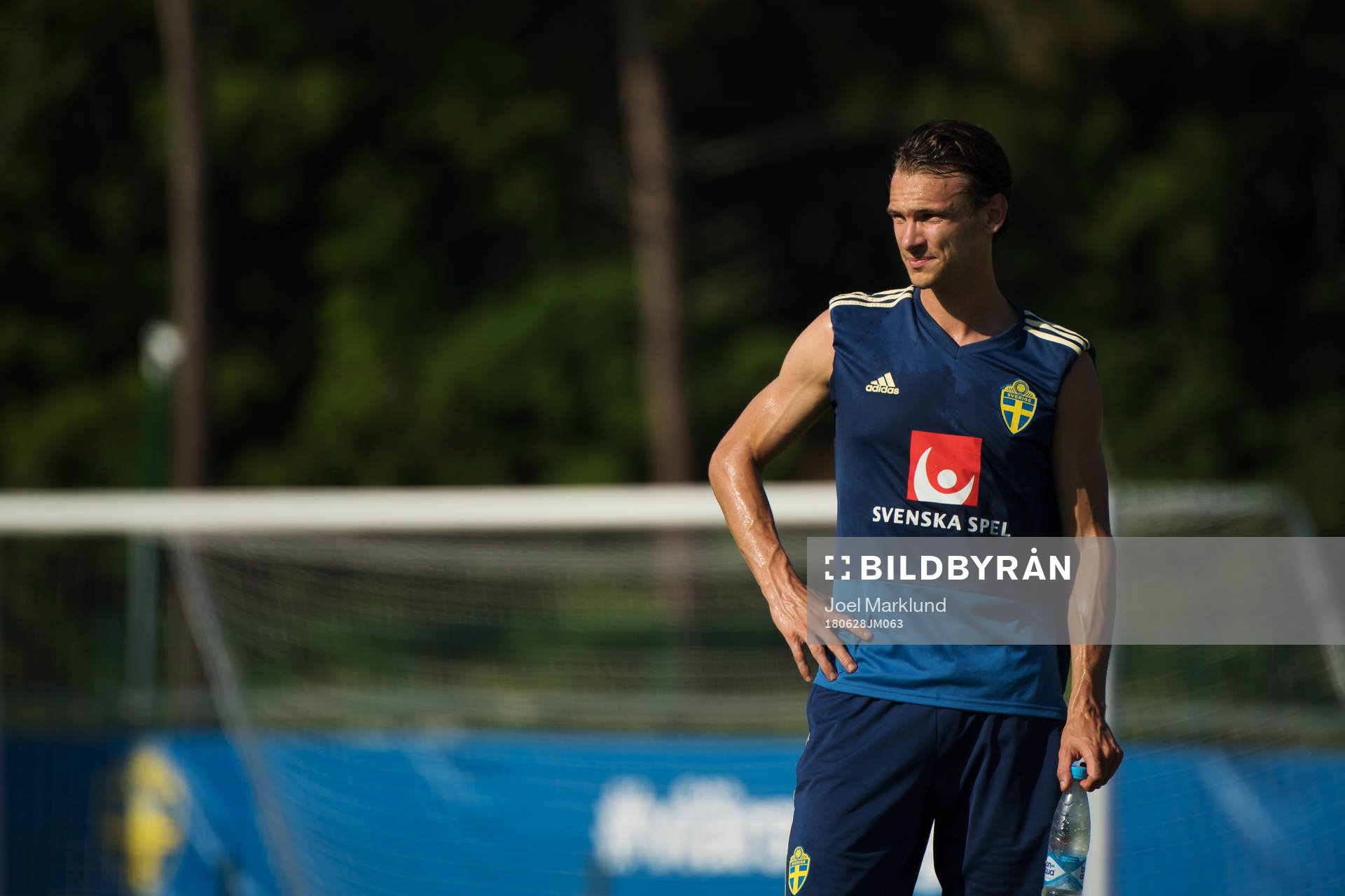 Albin Ekdal of the Swedish national football team at a