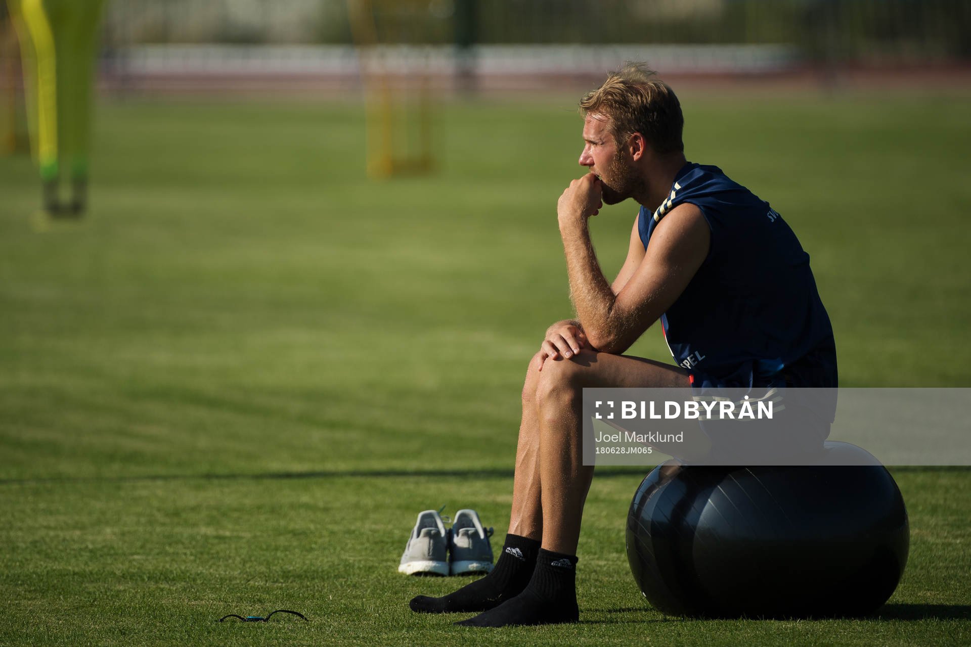 Ola Toivonen of the Swedish national football team at a