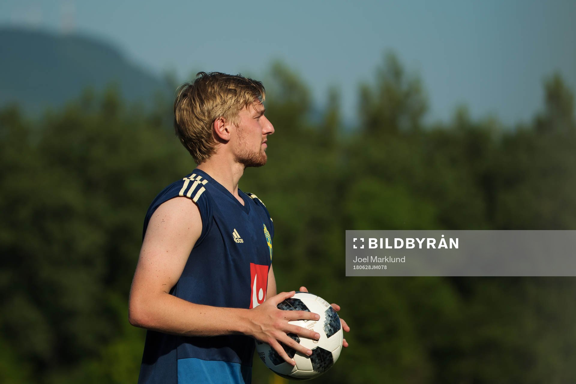 Emil Forsberg of the Swedish national football team at a