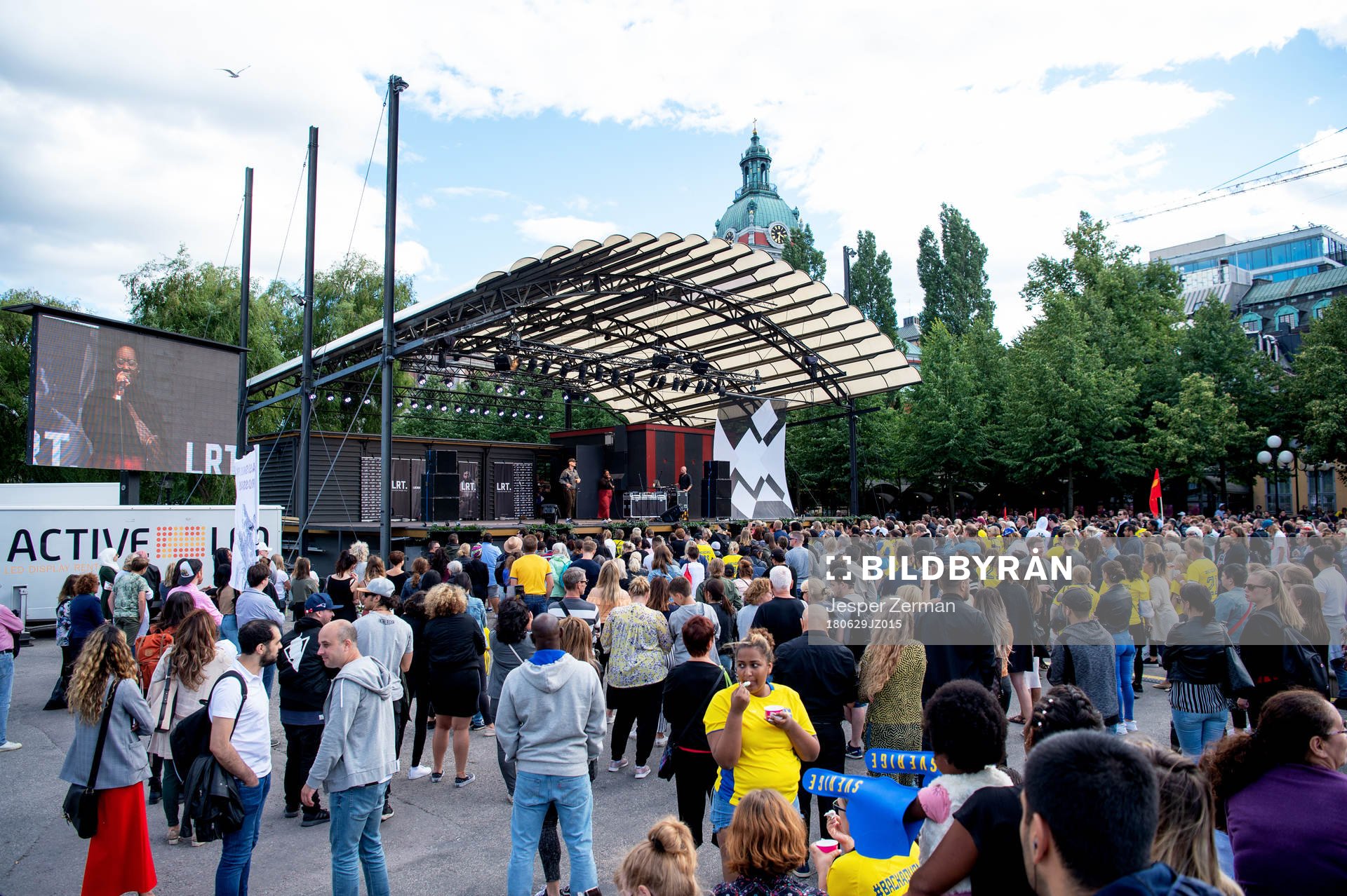 under en manifestation för Jimmy Durmaz
