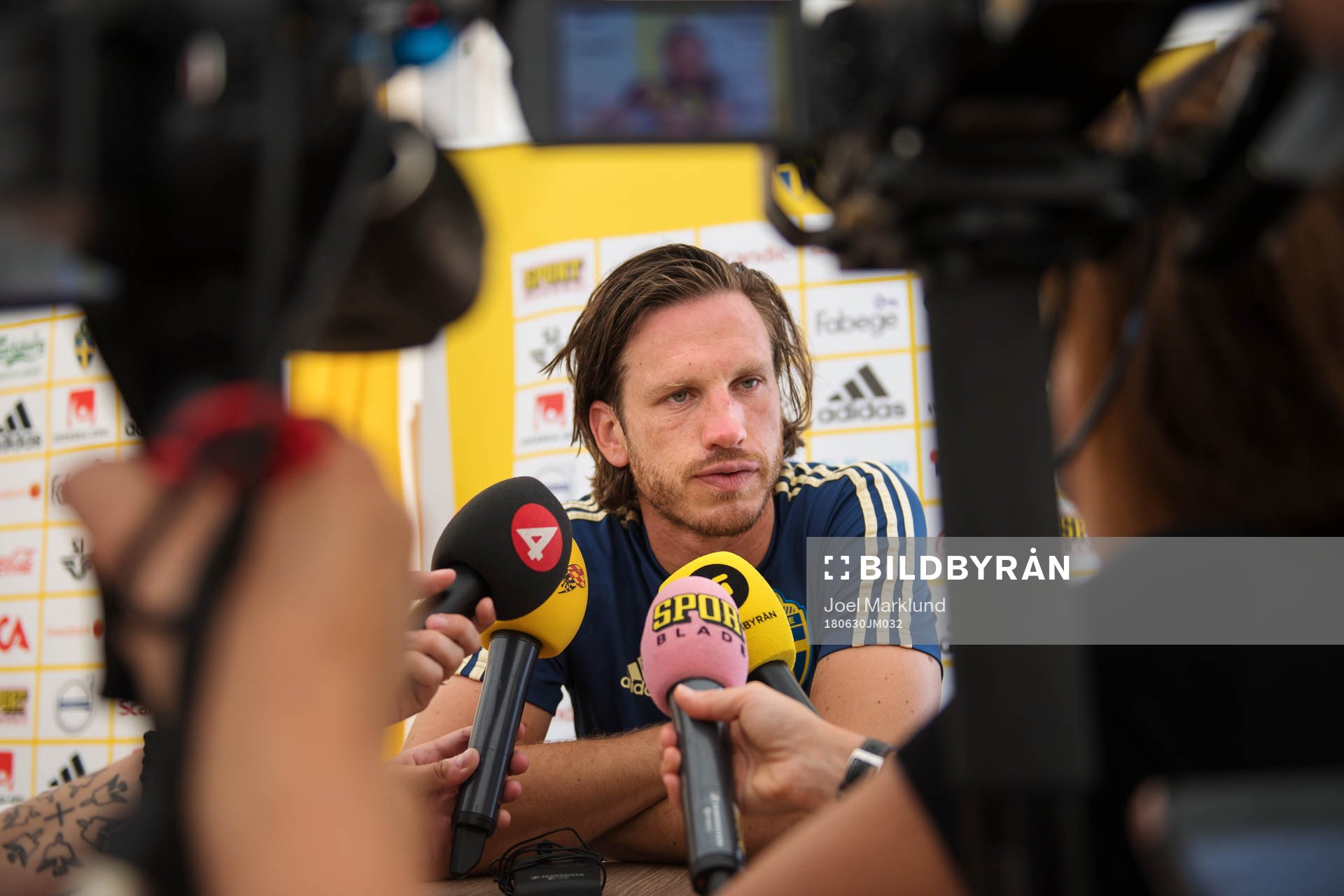 Gustav Svensson of the Swedish national football team