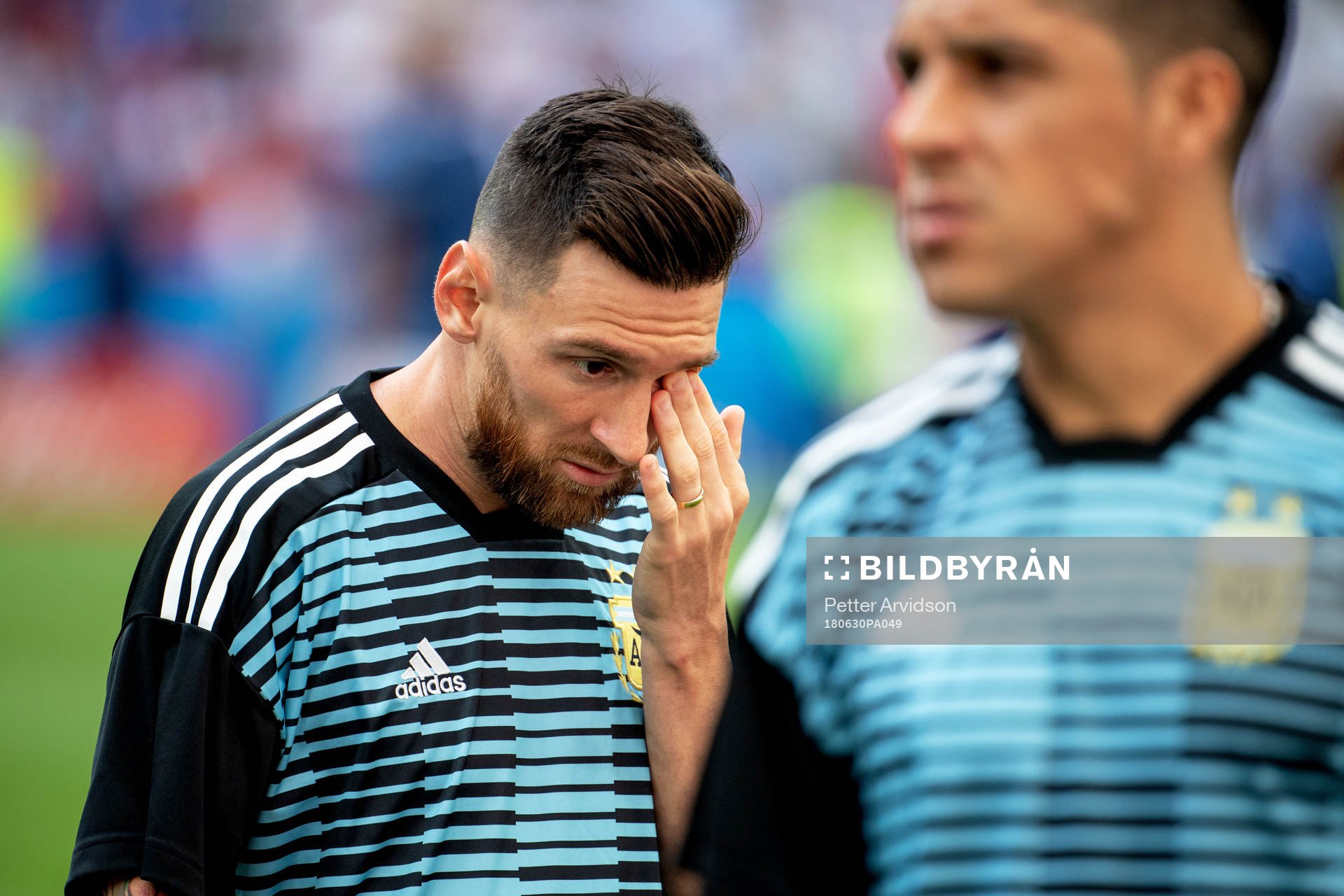 Lionel Messi of Argentina prior the FIFA World Cup round of