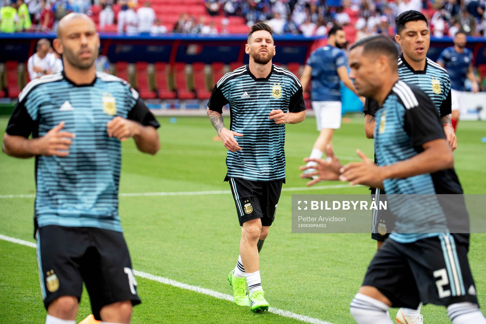 Lionel Messi of Argentina prior the FIFA World Cup round of